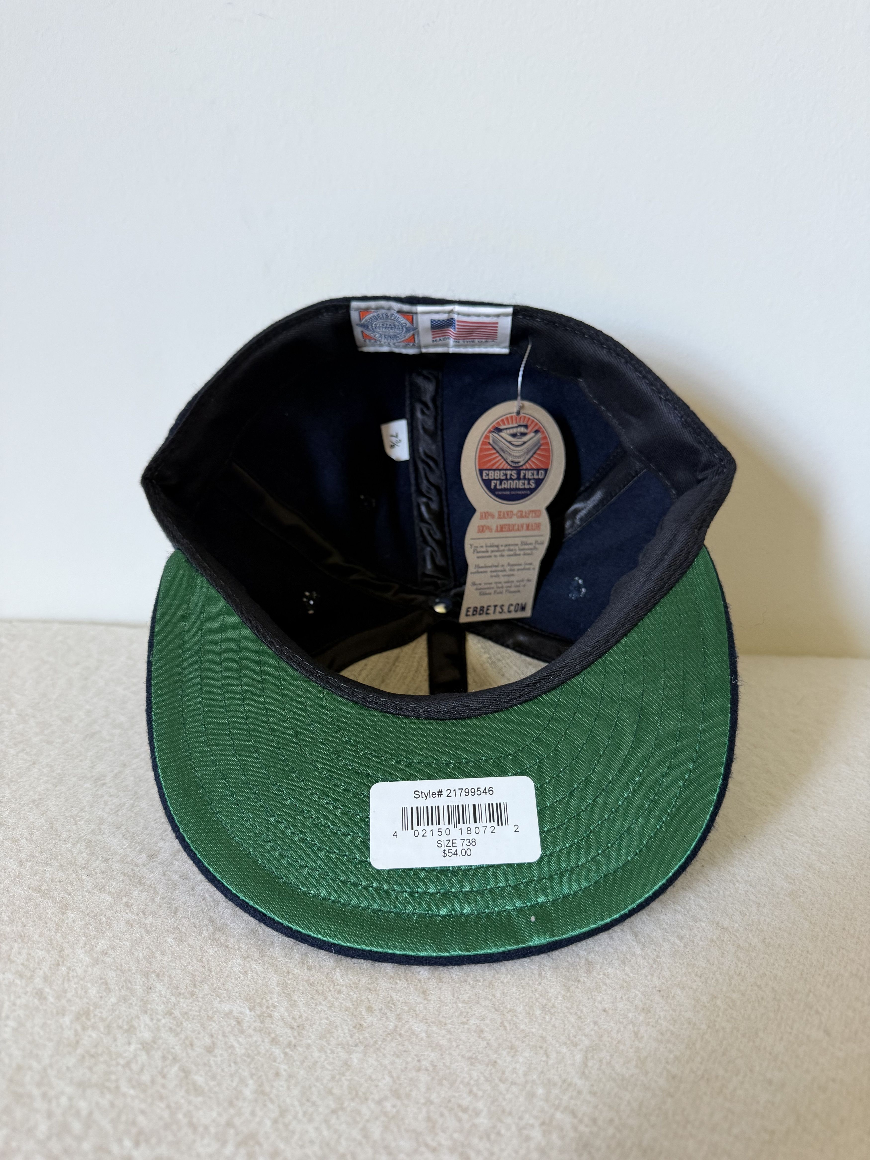 Ebbets Field Flannels 7 3/8 Ebbets Field Tampa Tarpoons Letterhead Wool Hat Size ONE SIZE - 5 Thumbnail