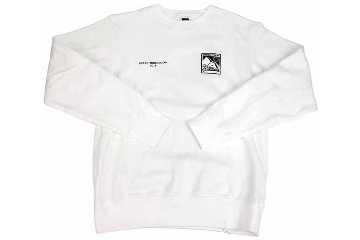 Supreme Supreme x North Face Steep Tech crewneck sweatshirt white L |  Grailed