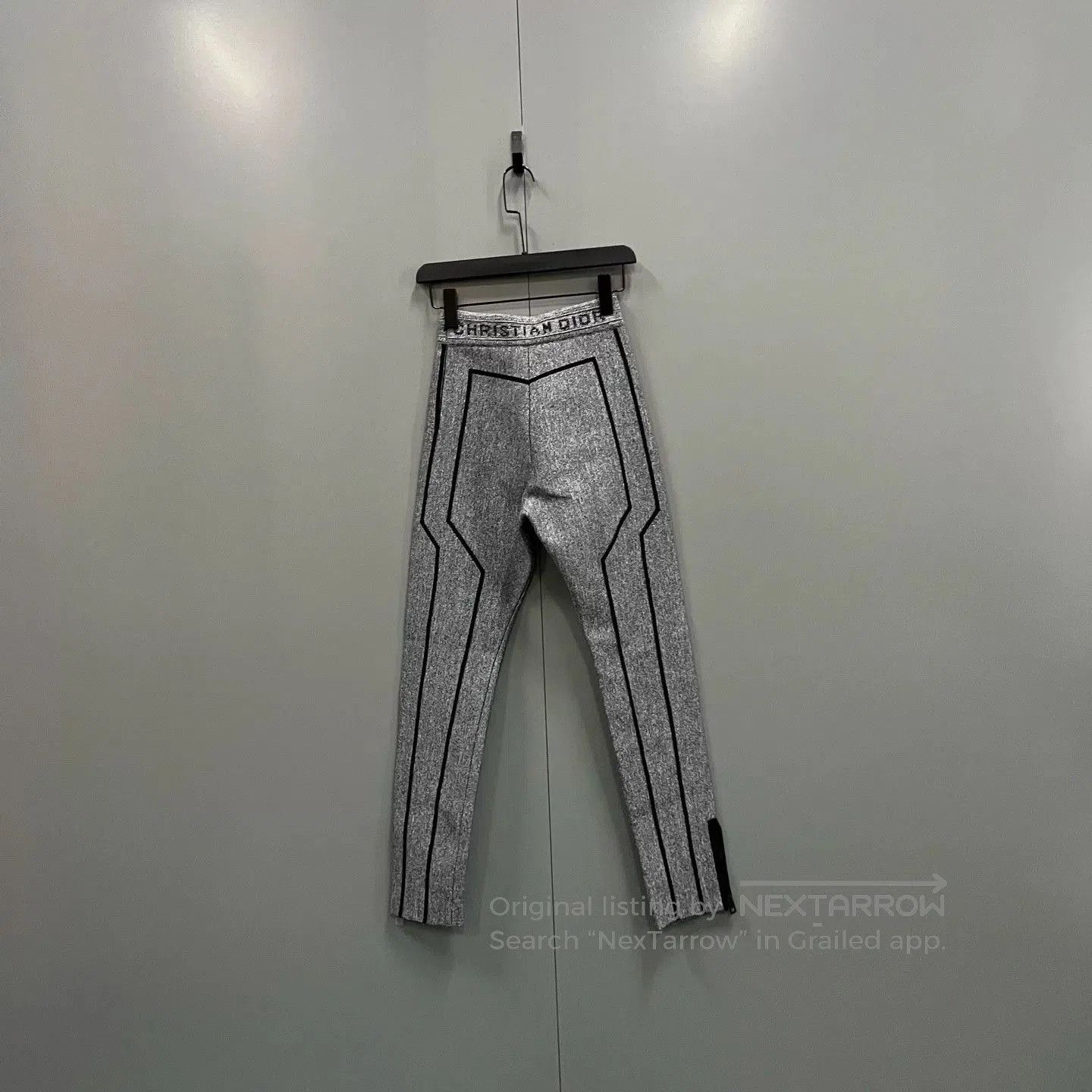 Dior Dior Gray Irregular Striped Long Pants. Size 35" - 2 Thumbnail