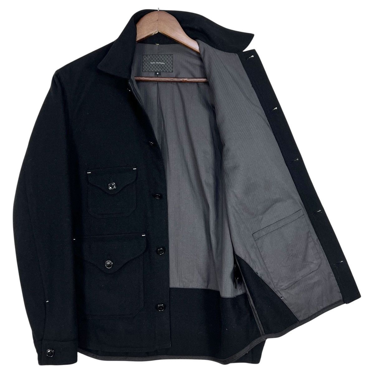 Japanese Brand Nano Universe Padded Pocket Wool Jacket Size US M / EU 48-50 / 2 - 3 Thumbnail