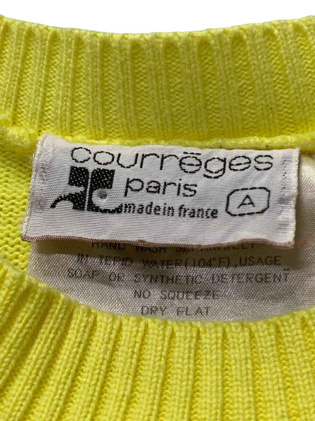 Courreges × Designer Vintage 70’s Courreges Ribbed Knit Short Sleeve Top Size S / US 4 / IT 40 - 11 Thumbnail