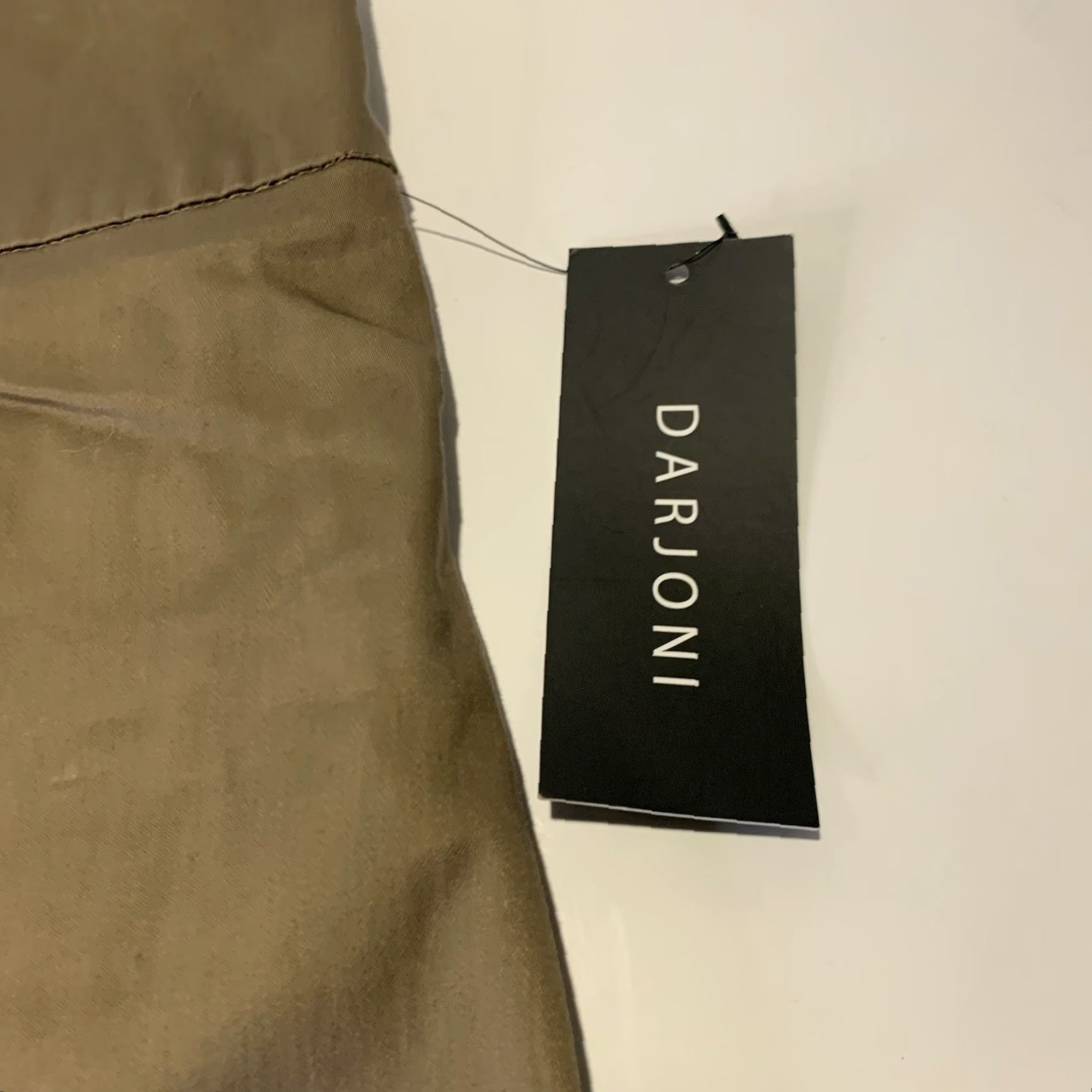 Vintage Women's Cotton Spandex A-Line Short Skirt Size 2 Tan Brown Button Front Casual Travel Size 26" / US 2 / IT 38 - 5 Thumbnail