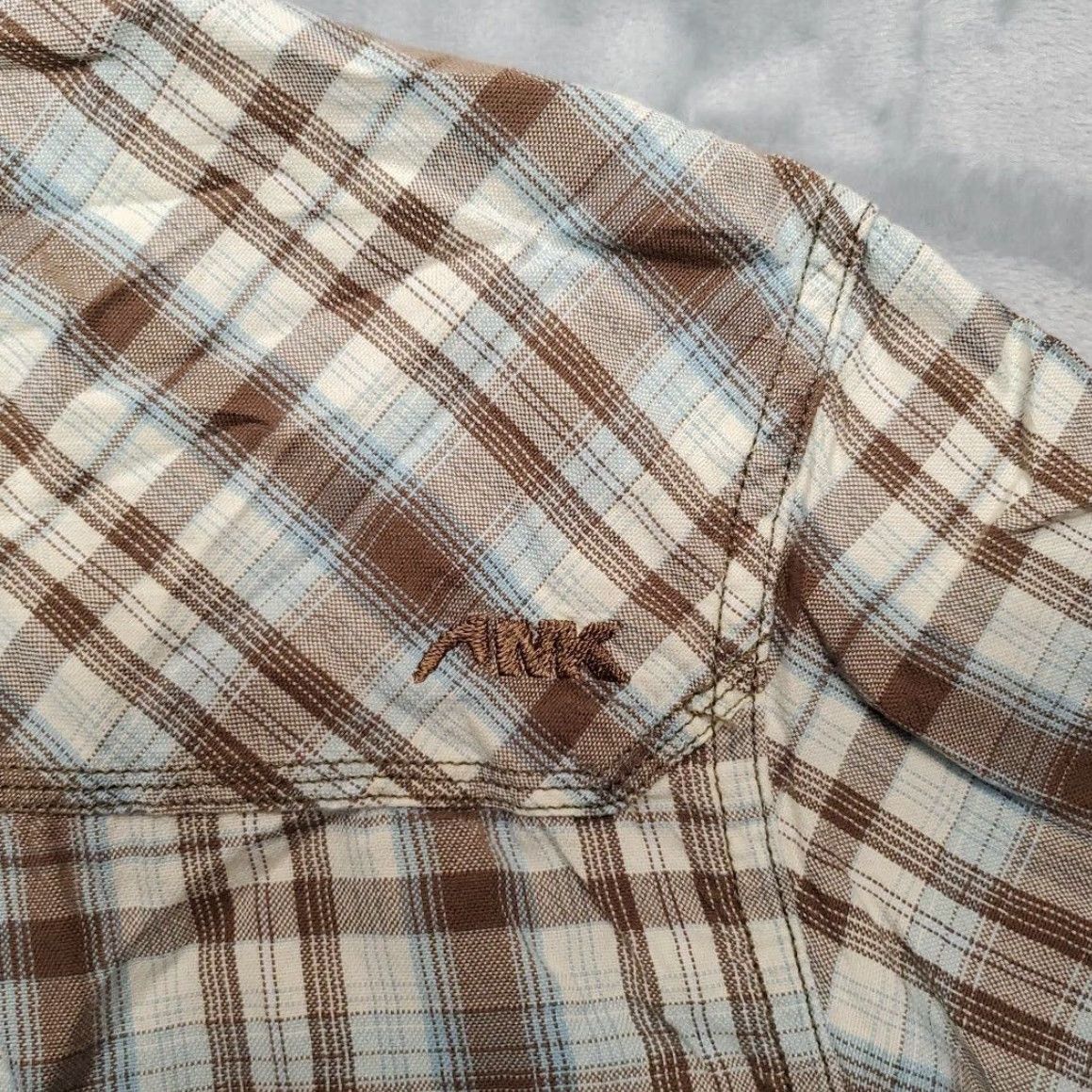 Mountain Khakis VINTAGE Mountain Khakis Shirt Mens M Brown Plaid Rodeo Pearl Snap Button Short Sleeve Size US M / EU 48-50 / 2 - 7 Thumbnail
