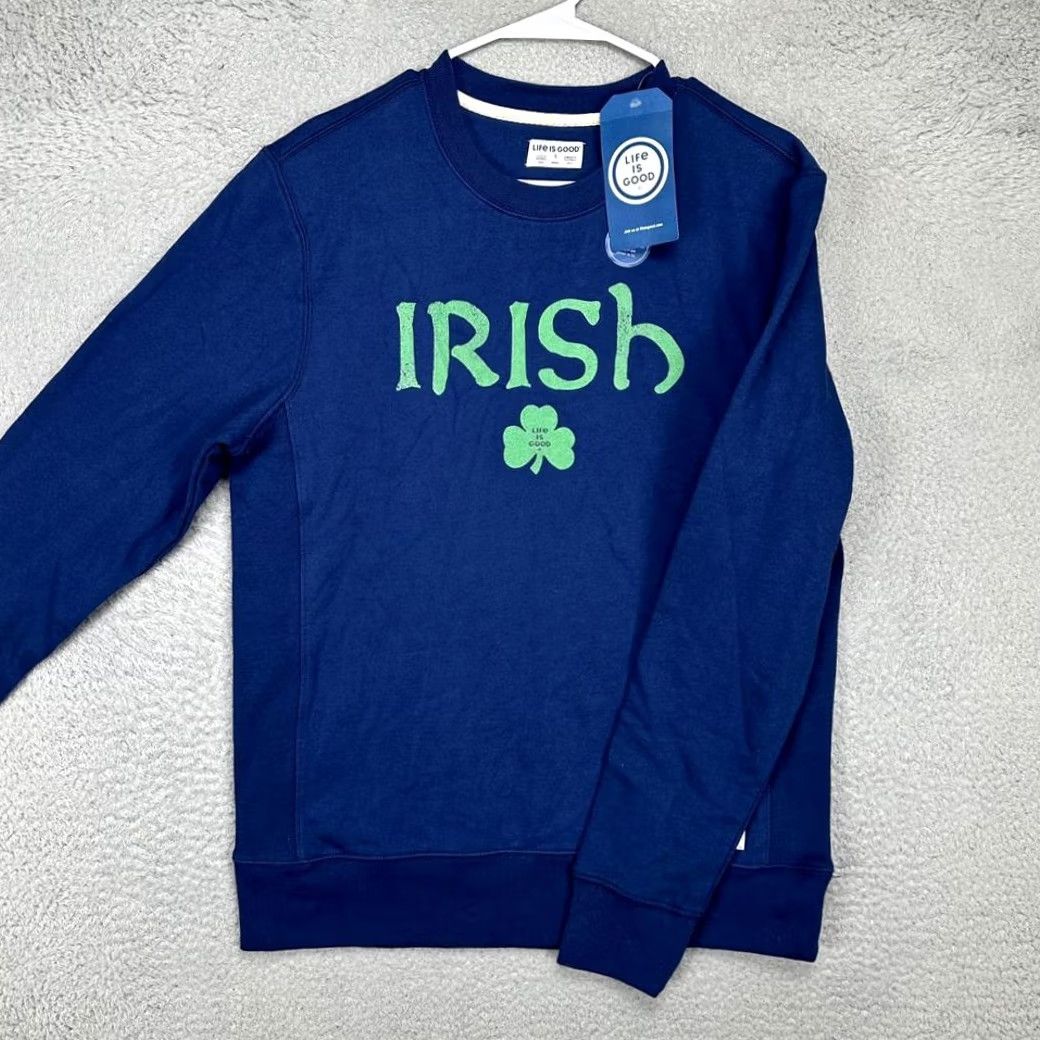 Life is Good VINTAGE Life Is Good Sweatshirt Mens Small Blue Clover Irish Ireland Crew Sweatshirt NEW Size US S / EU 44-46 / 1 - 4 Thumbnail