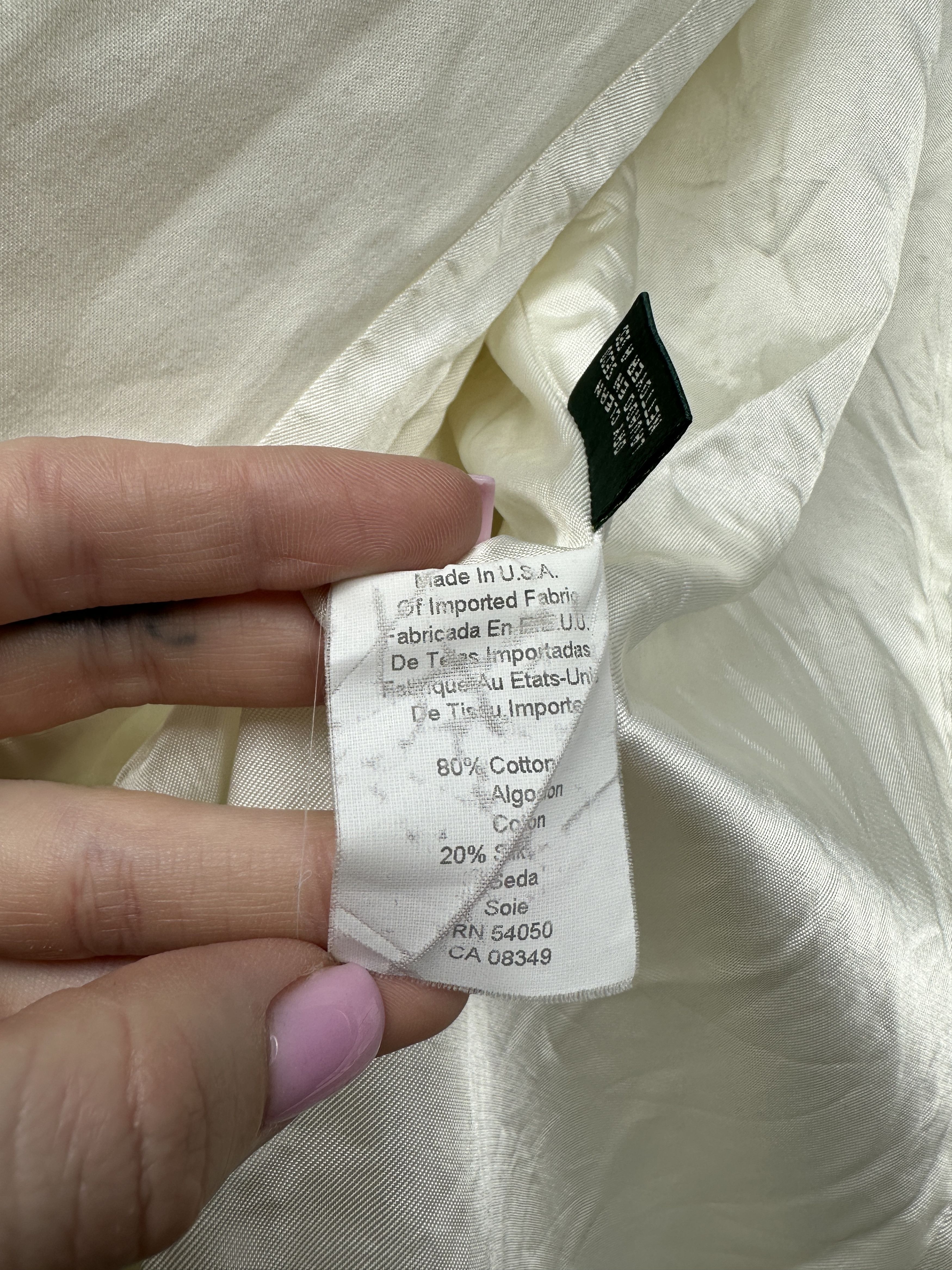 Polo Ralph Lauren × Ralph Lauren × Vintage Polo Ralph Lauren Womens Cotton-Silk Blazer Jacket Size L / US 10 / IT 46 - 7 Thumbnail