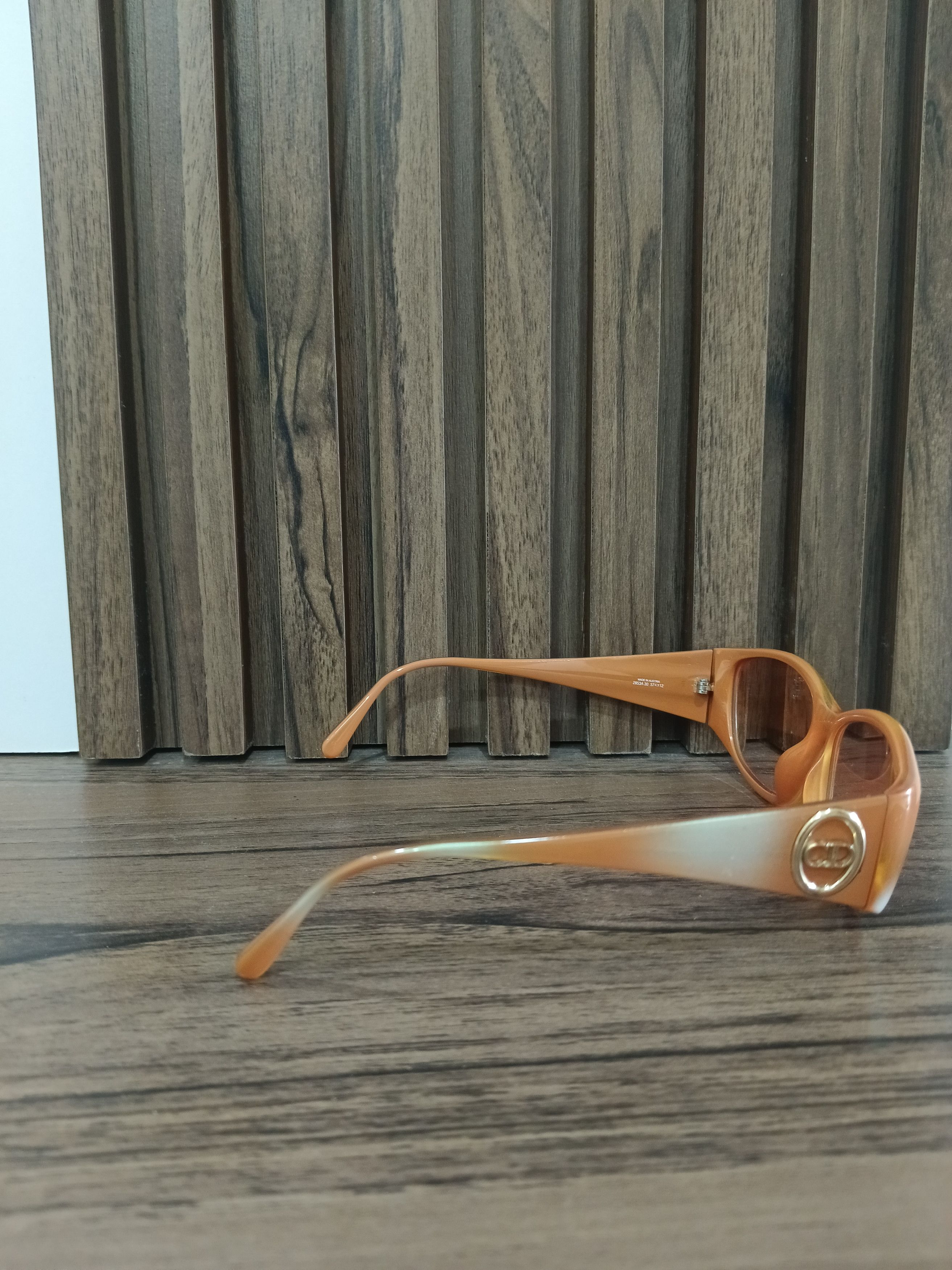 Dior Dior 2853 Vintage Oval Frames - Orange Fade Gold CD Logo Size ONE SIZE - 4 Thumbnail
