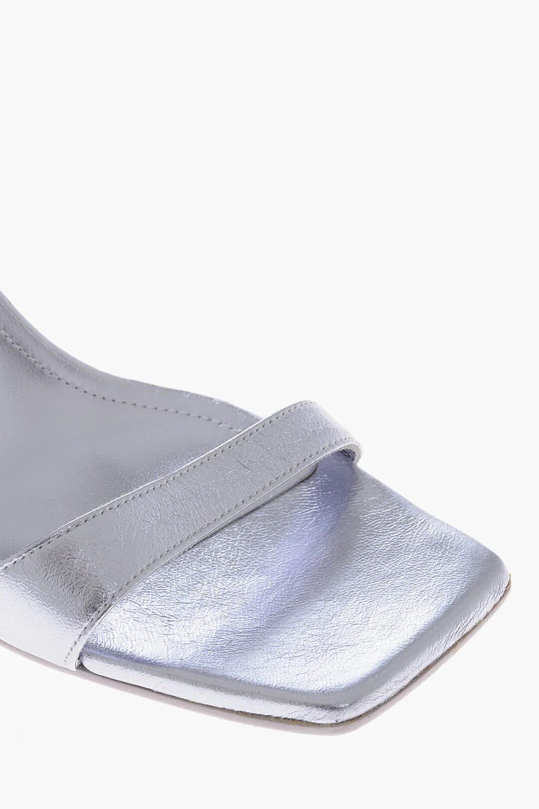Palm Angels og1mm0326 Lamé Leather Sandals in Purple Size US 7 / IT 37 - 4 Thumbnail