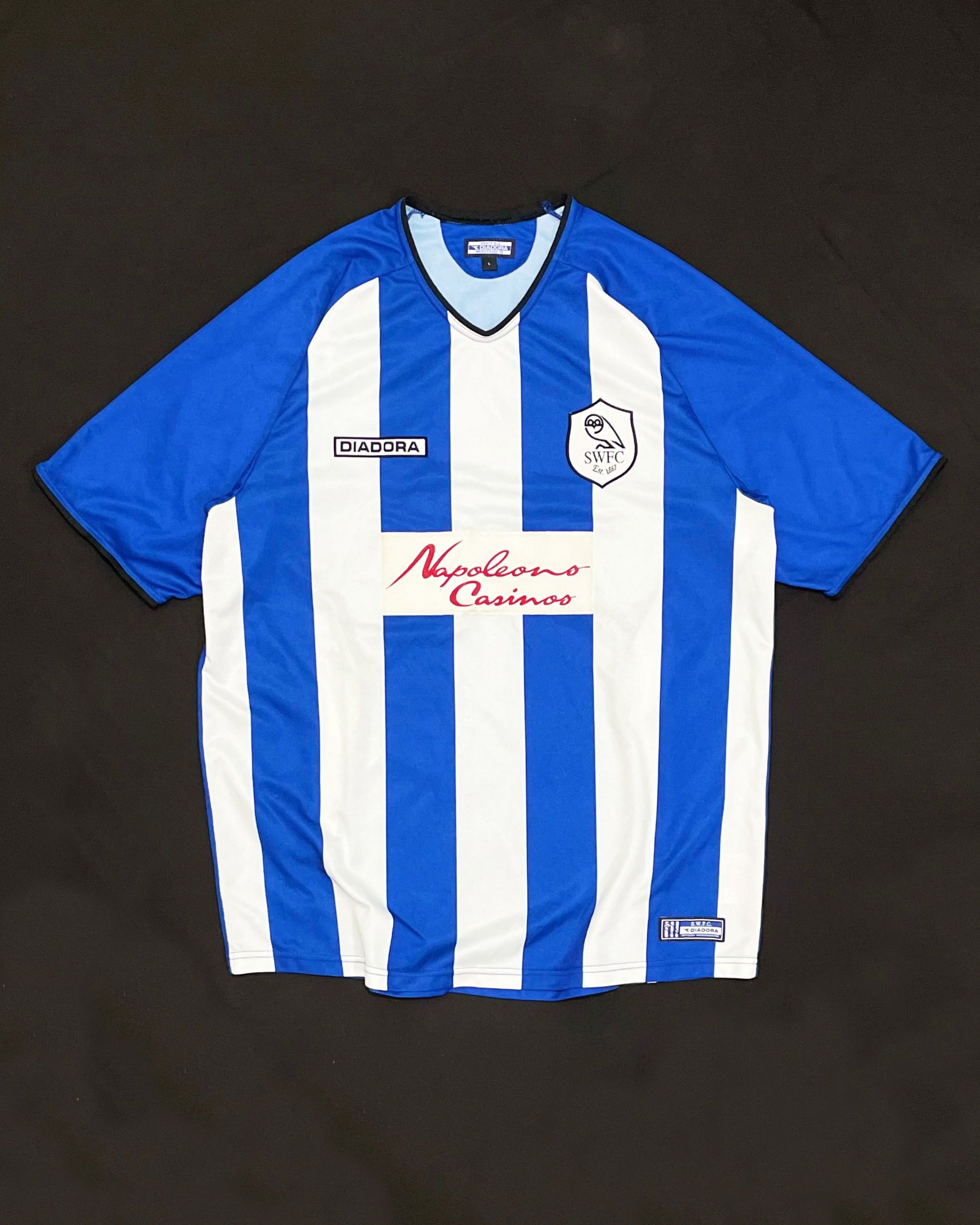 Diadora Sheffield Wednesday Home Kit 2003 2004 2005 Size US L / EU 52-54 / 3 - 1 Thumbnail