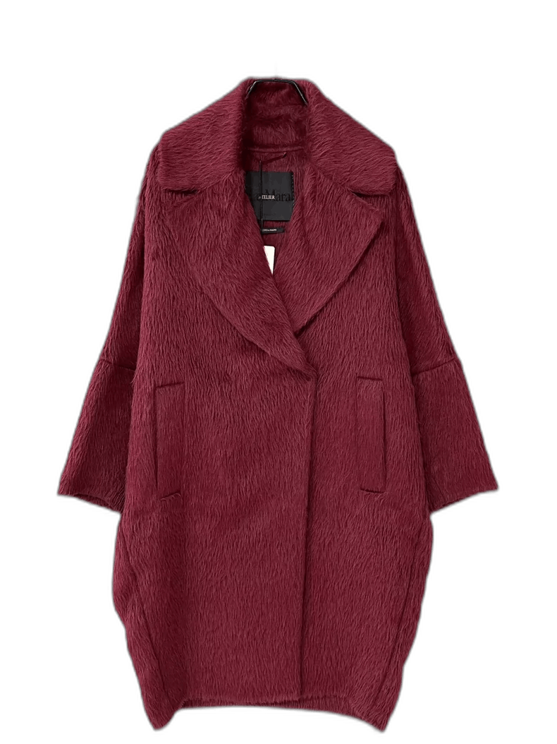 Max Mara MaxMara Burgundy Teddy Coat Size S / US 4 / IT 40 - 1 Thumbnail