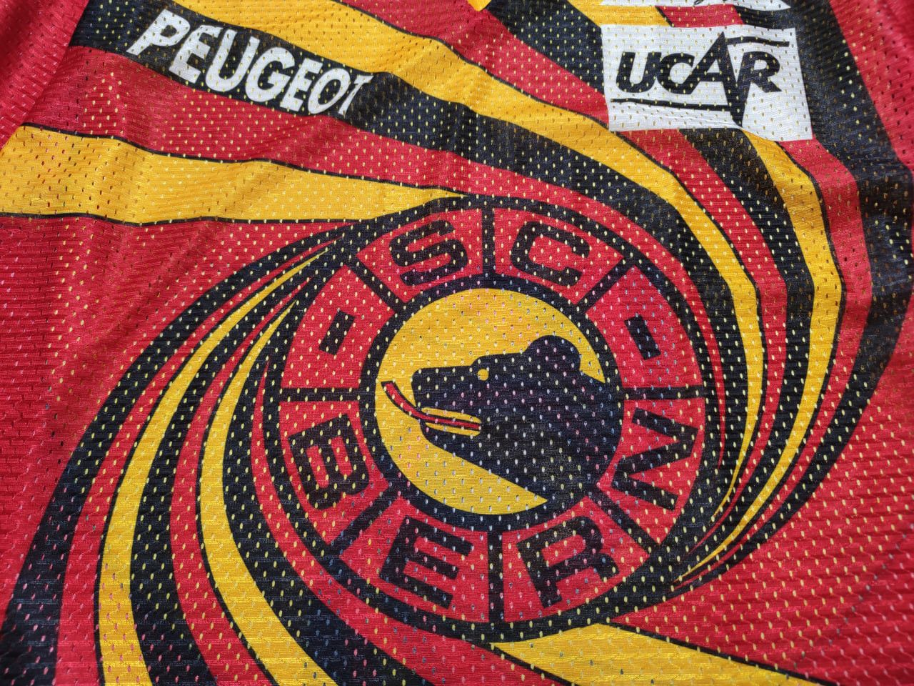Vintage SC Bern Switzerland 1989 Hockey Blacky Peugeot Jersey Size US XL / EU 56 / 4 - 9 Thumbnail