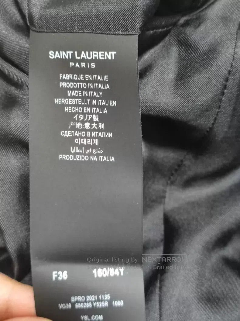 Saint Laurent Paris Saint Laurent Paris Double-breasted Six-button Black Velve Size XS / US 0-2 / IT 36-38 - 7 Thumbnail