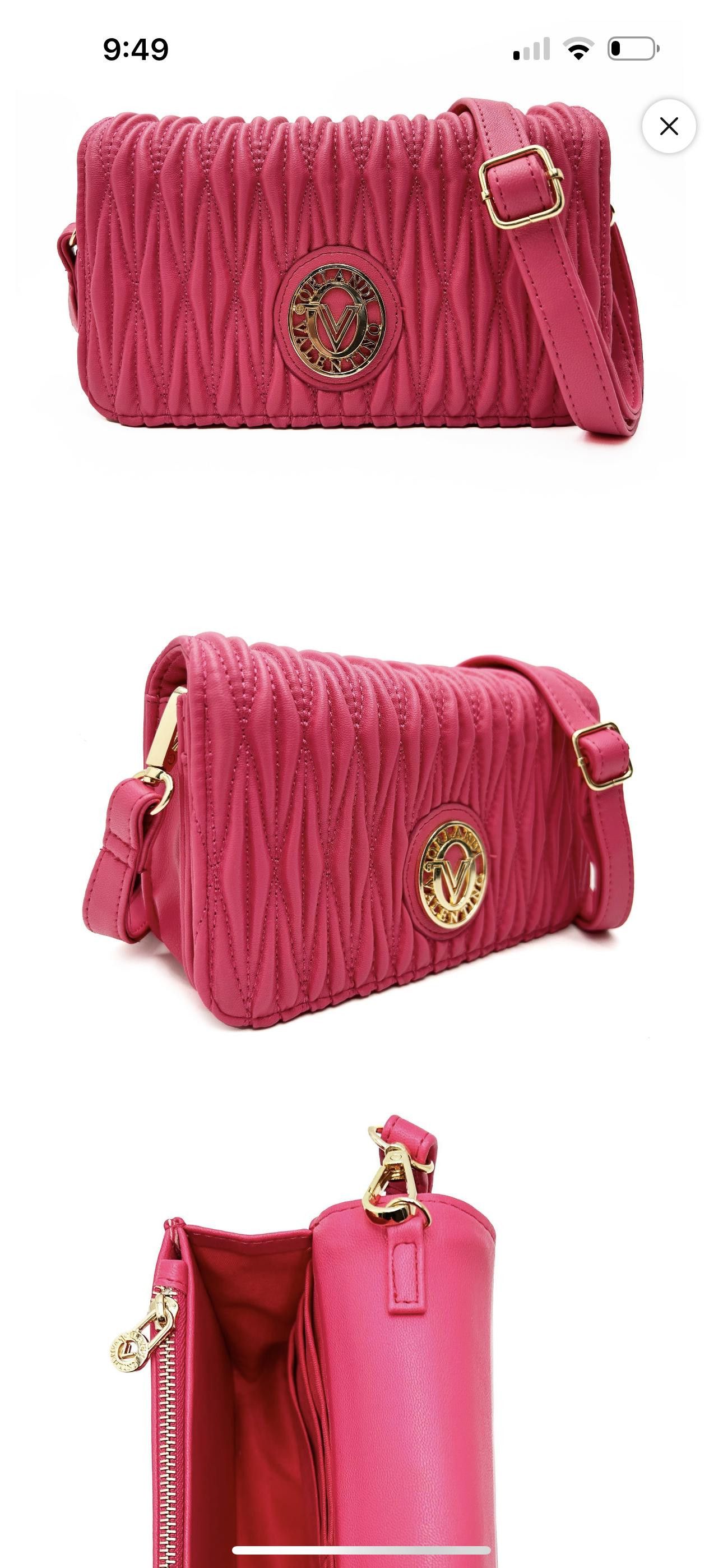 Designer NWT Valentino Orlandi Women’s Quilted Crossbody Pink Purse Size ONE SIZE - 1 Thumbnail