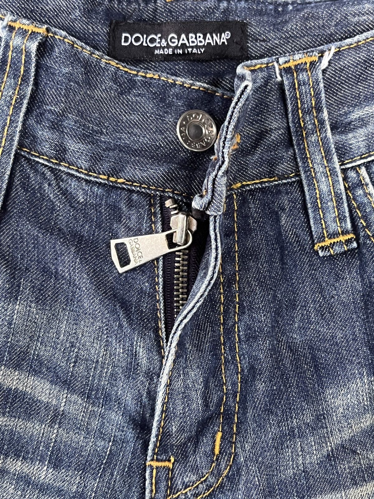 Dolce & Gabbana Dolce & Gabbana Whiskered Clawmark Washed Classic Denim Size US 30 / EU 46 - 9 Thumbnail
