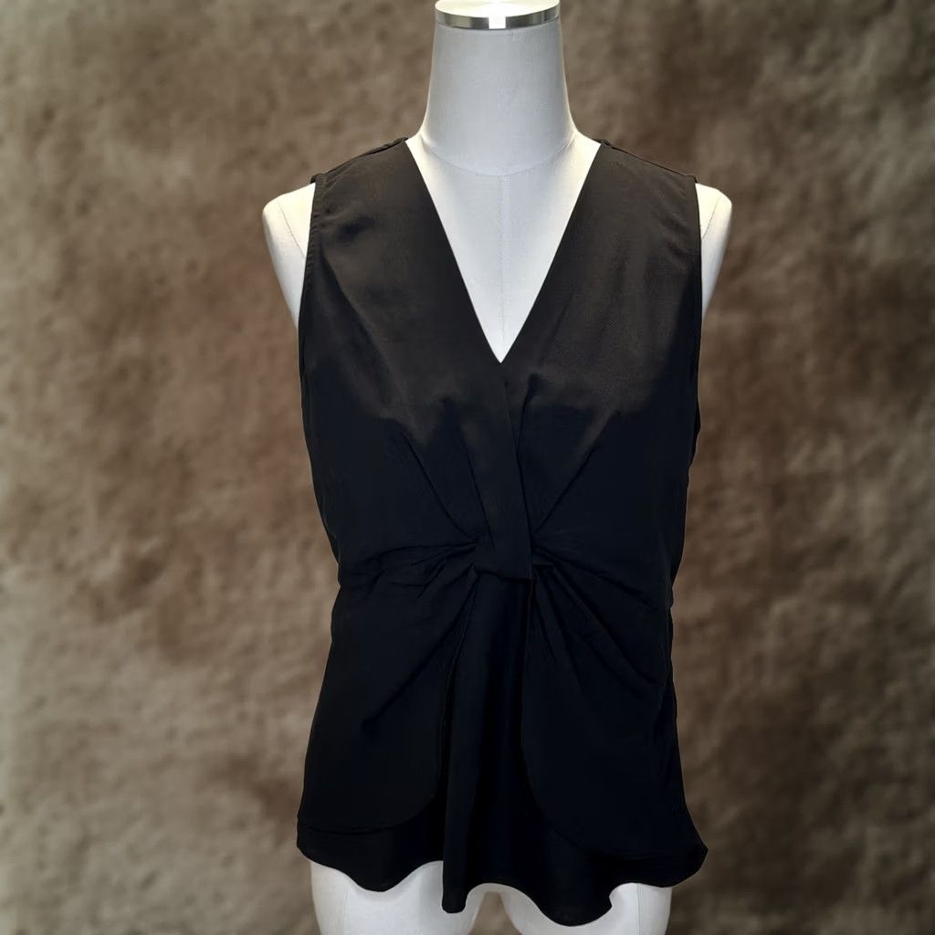 Soft Surroundings VINTAGE Soft Surroundings Tank Top Women’s Small Black Enka Twisted Front Whimsy NEW Size S / US 4 / IT 40 - 1 Thumbnail