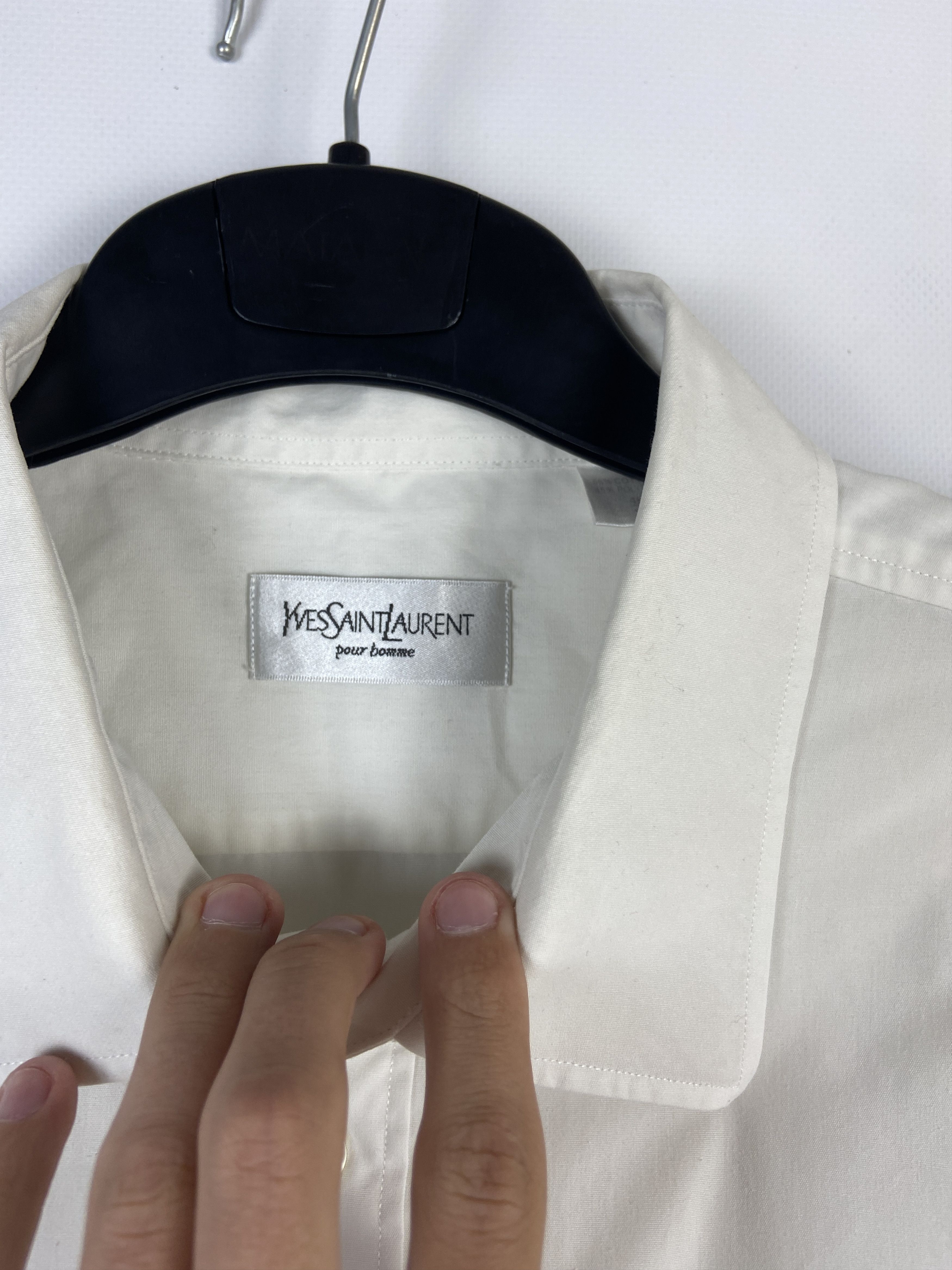 Vintage Vintage YvesSaintLaurent Ysl Pour Homme Button Up Shirt Size US XL / EU 56 / 4 - 5 Thumbnail
