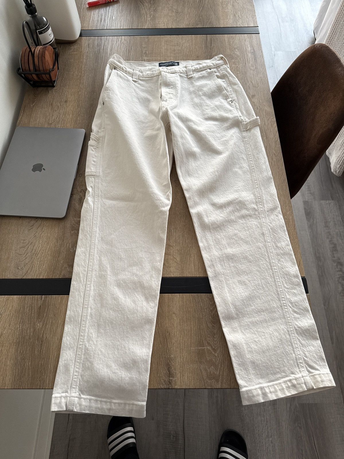 Abercrombie & Fitch A&F Jeans Cream Size US 28 / EU 44 - 1 Thumbnail