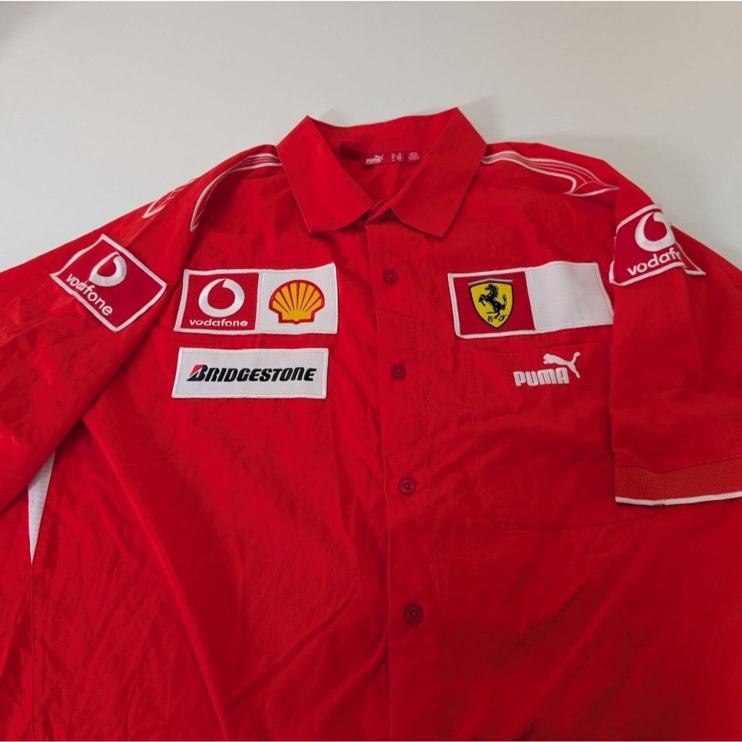 Designer Puma Scuderia Ferrari Team Racing Shirt Mens Size XL Red Size US XL / EU 56 / 4 - 2 Thumbnail