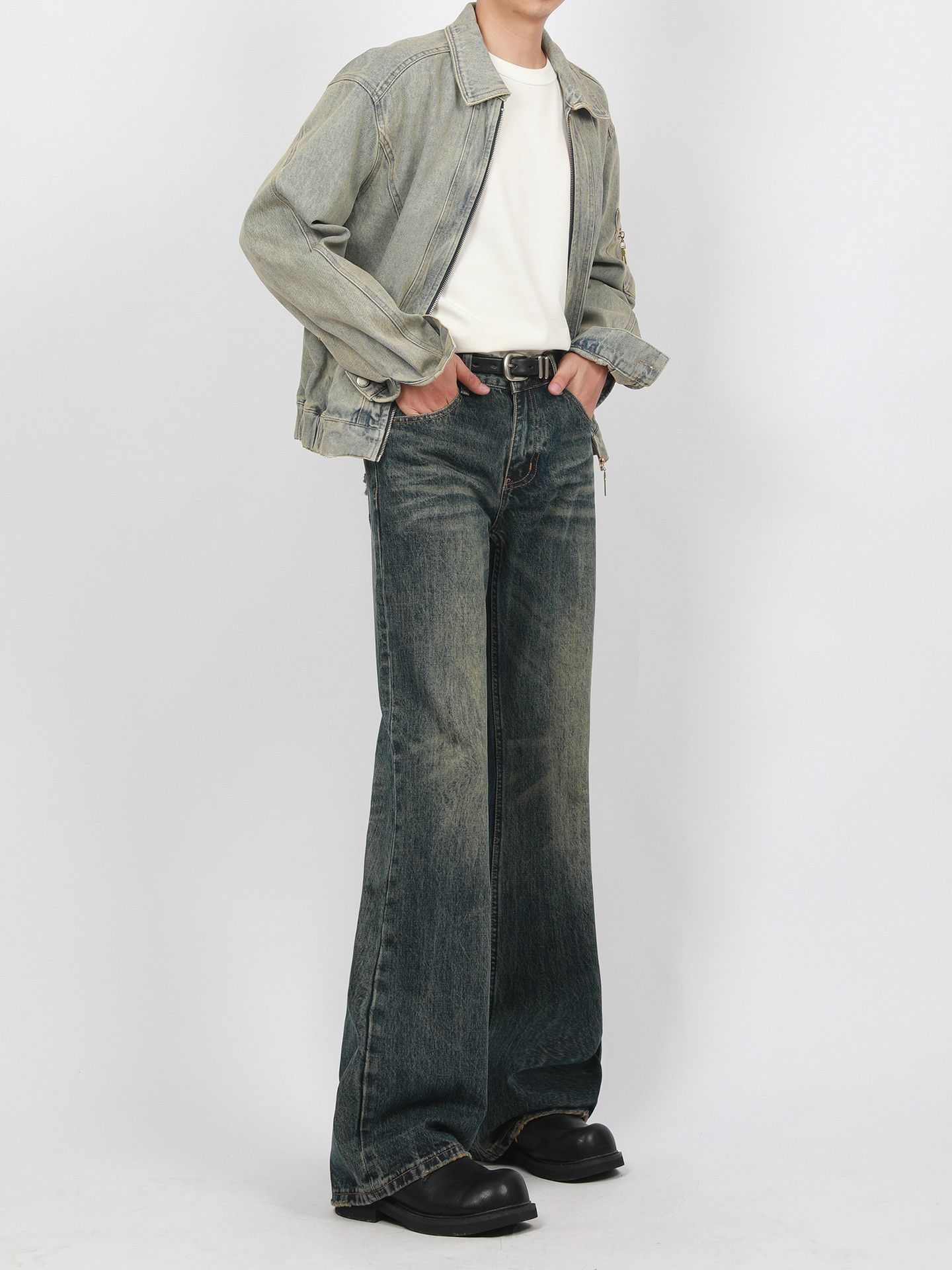 Japanese Brand × Jean American cleanfit distressed vintage flared jeans for men Size US 32 / EU 48 - 5 Thumbnail