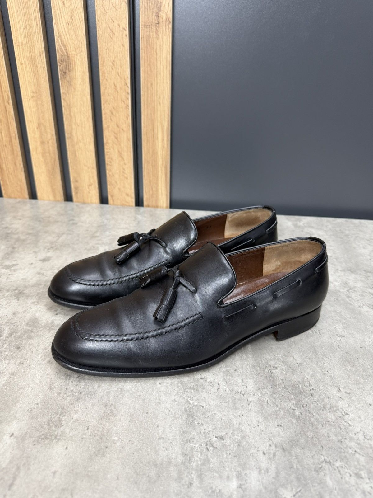 Fratelli Rossetti Fratelli Rossetti Black Tassel Loafers Men’s Size 8 1/2 Size US 9.5 / EU 42-43 - 1 Thumbnail