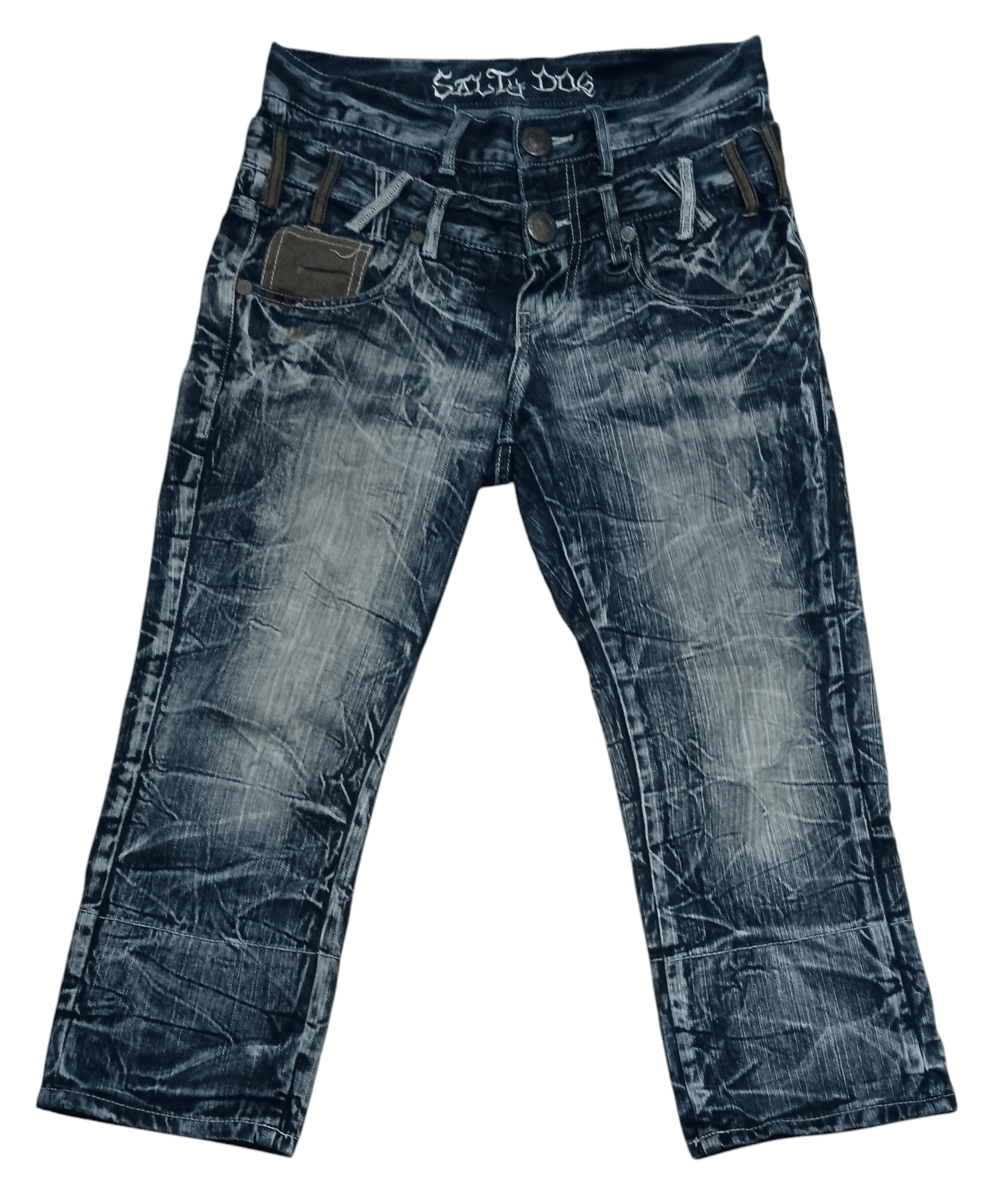 If Six Was Nine SALTY DOG DOUBLE WAIST SEASONED WHISKERS JEANS Size US 32 / EU 48 - 1 Thumbnail