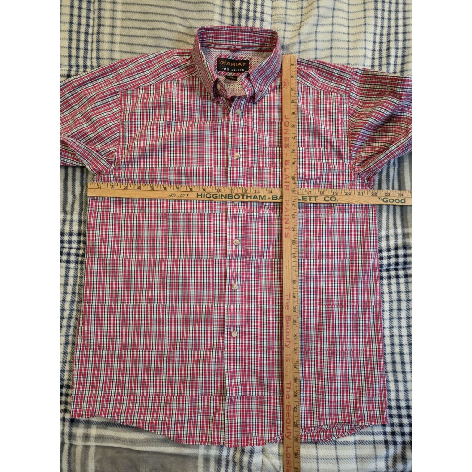 Ariat Ariat Pro Series Short Sleeve Button Down Pocket Shirt Red Plaid Men's M Size US M / EU 48-50 / 2 - 8 Thumbnail