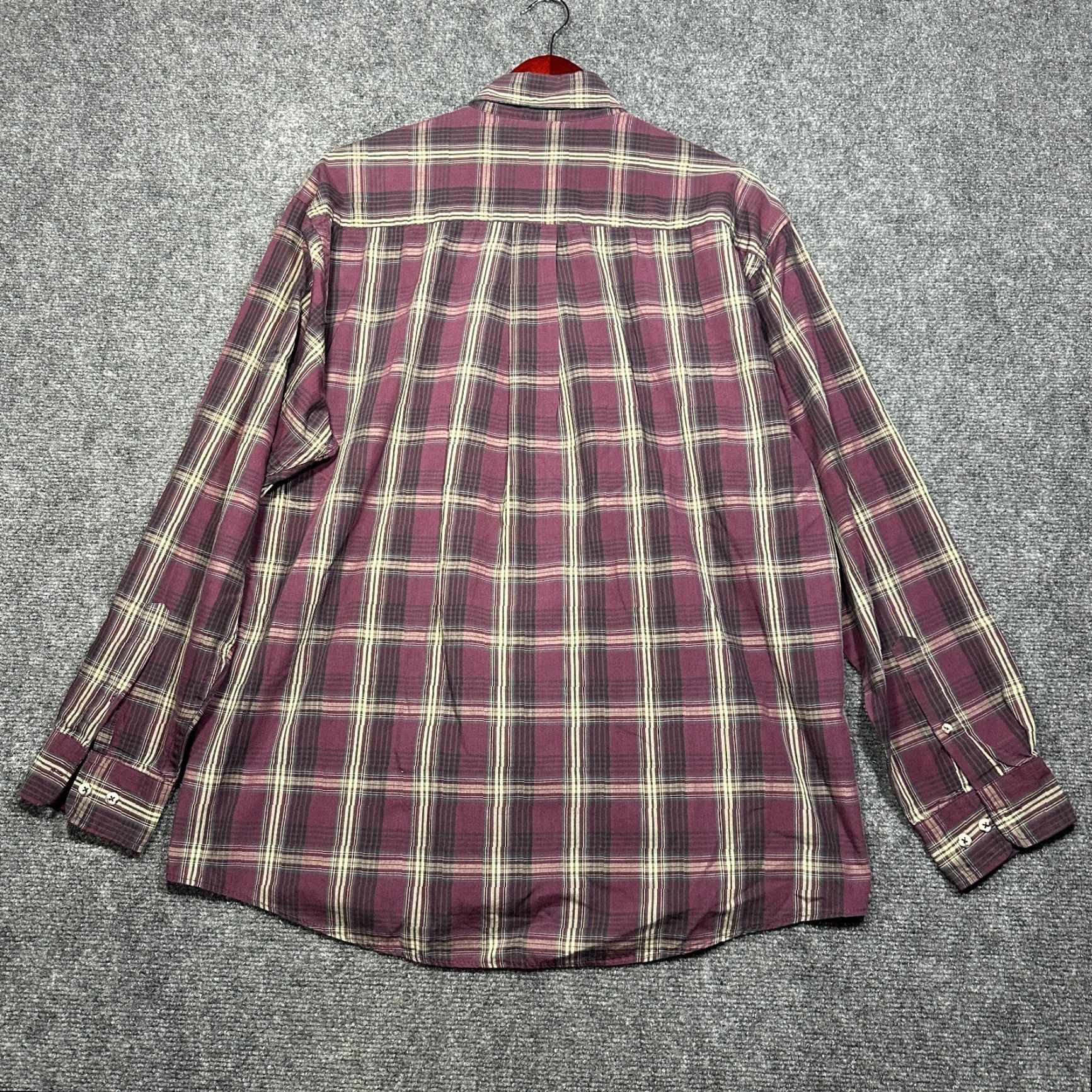 Eddie Bauer Eddie Bauer Shirt Mens XL Marin Poplin Button Down Purple Plaid Cotton Pocket Size US XL / EU 56 / 4 - 7 Thumbnail