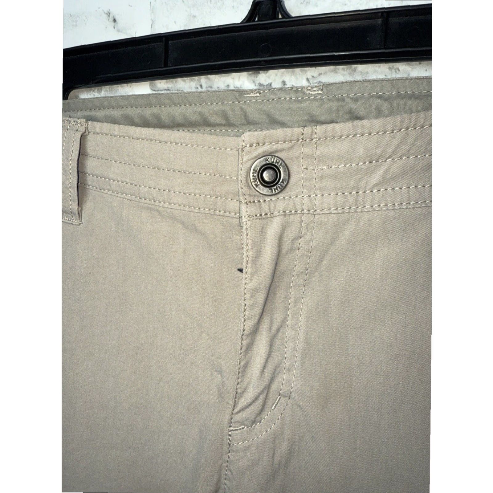Vintage KUHL Lightweight Cotton Blend Women's Hiking Pants 10R Light Beige Size 32" / US 10 / IT 46 - 2 Thumbnail