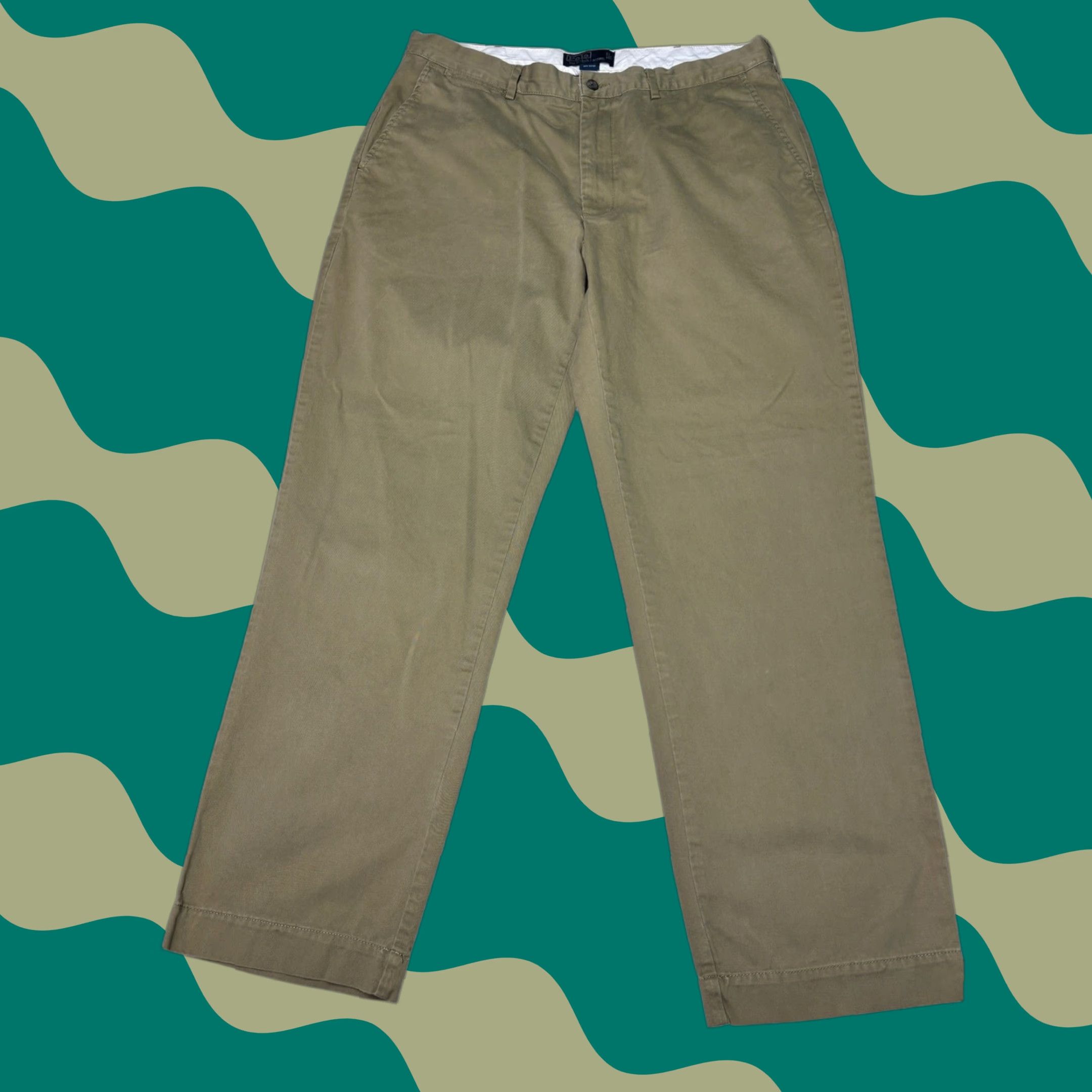 Polo Ralph Lauren VINTAGE Polo Ralph Lauren Mens Classic Chino Pants 38/32 Cotton Khaki Casual Size US M / EU 48-50 / 2 - 1 Thumbnail