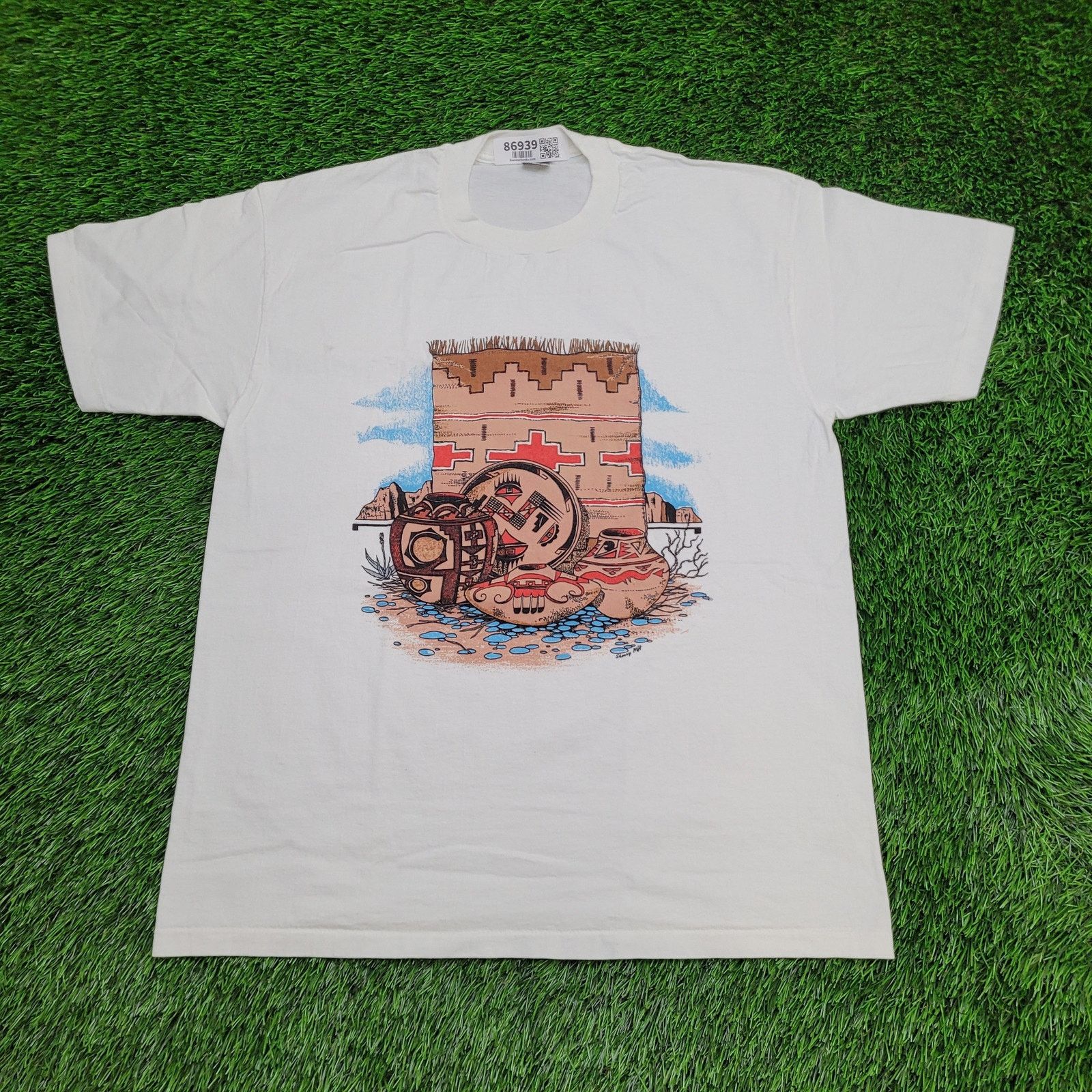 Vintage Vintage 80s Native-American Pottery Shirt Large 22x29 USA Size US L / EU 52-54 / 3 - 1 Thumbnail