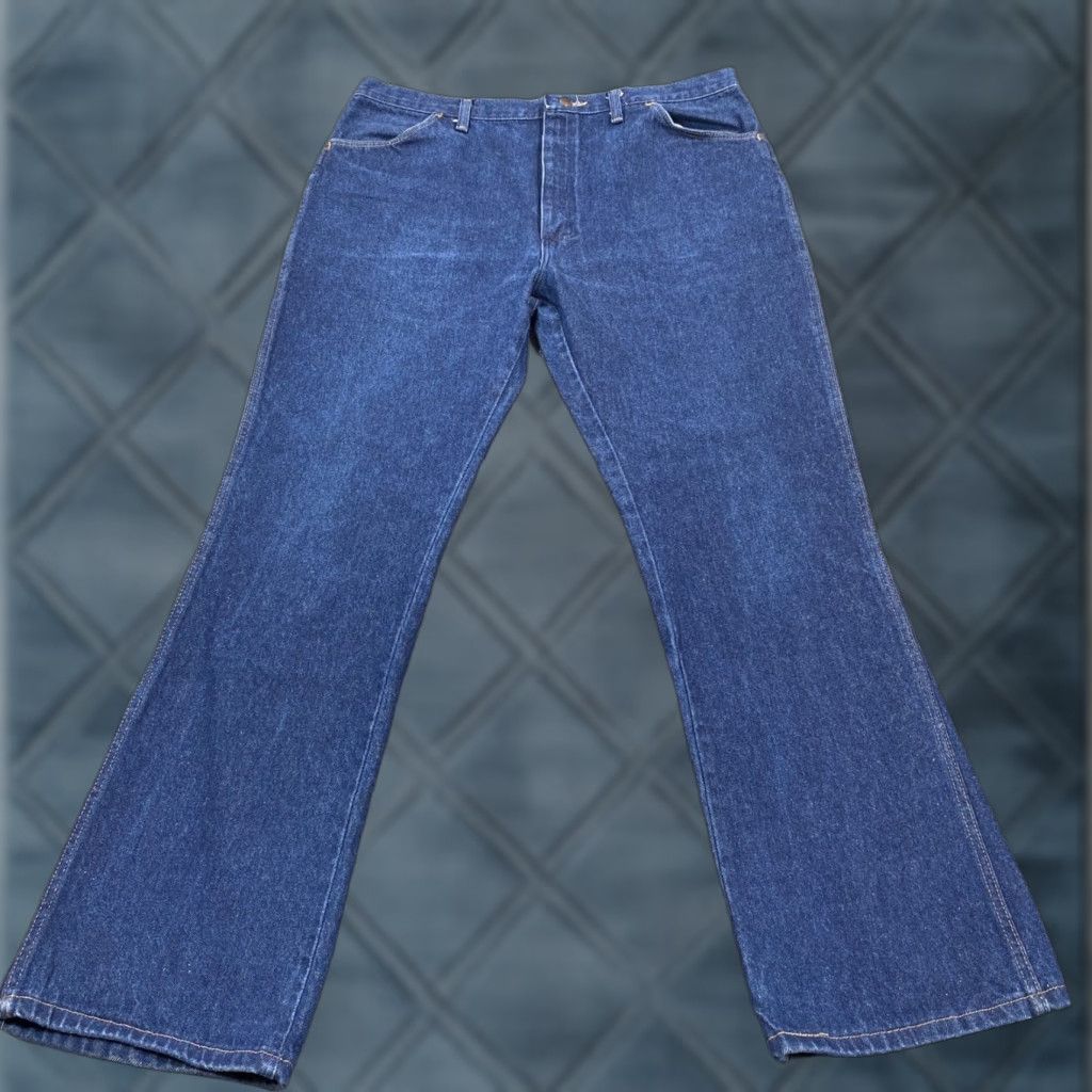 Denime VINTAGE Rustler Jeans Denim Zip Button 36x32 Blue Bootcut Workwear Mens Western 90s Style Indigogo? Size US 36 / EU 52 - 1 Thumbnail