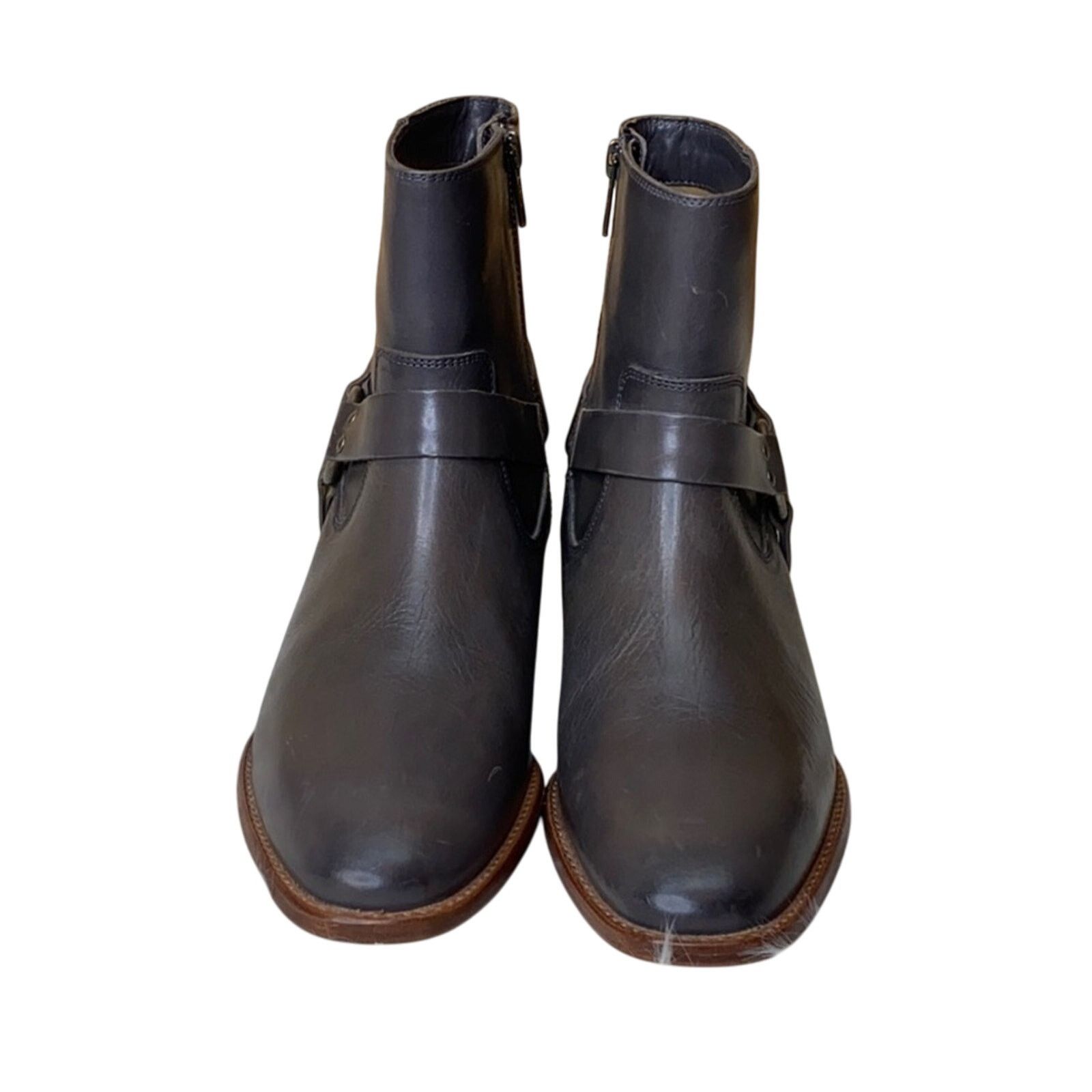 Frye Frye Grey Dara Leather Harness Booties Boots 8B Size US 8 / IT 38 - 3 Thumbnail