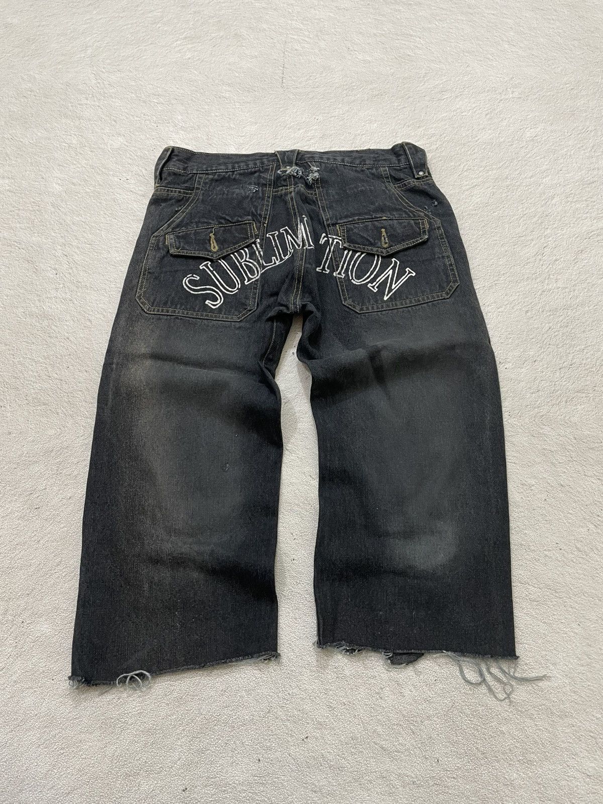 Kapital 2000s In the Attic Archive Punk Heavy Distressed Black Denim Size US 30 / EU 46 - 9 Thumbnail