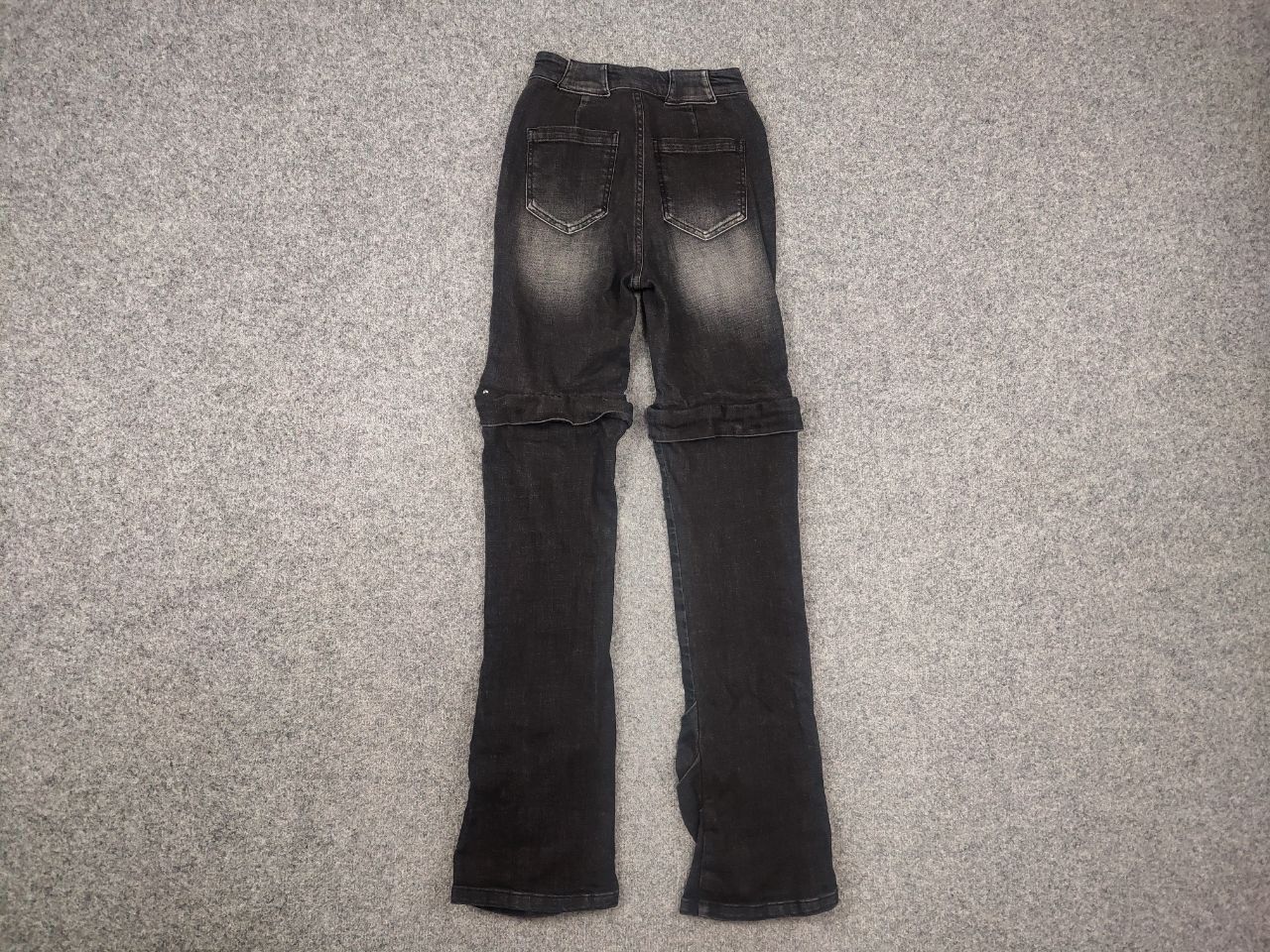 Le Grande Bleu (L.G.B.) 24ans Japan Design L.G.B. Silver Black Pocket Flared Jeans Size 26" / US 2 / IT 38 - 11 Thumbnail