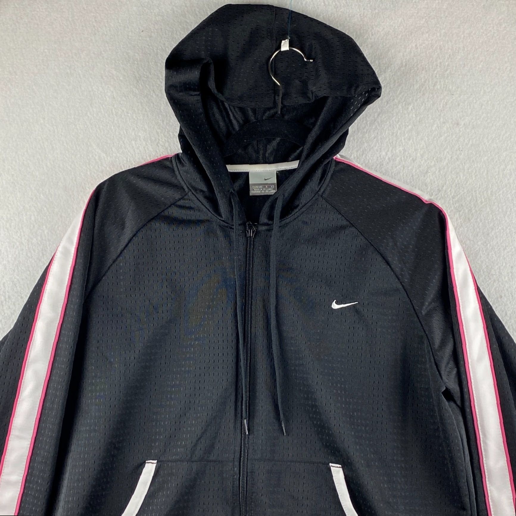 Nike Nike Hoodie Womens Large L Black Full Zip Embroidered Active Breathable Size L / US 10 / IT 46 - 2 Thumbnail