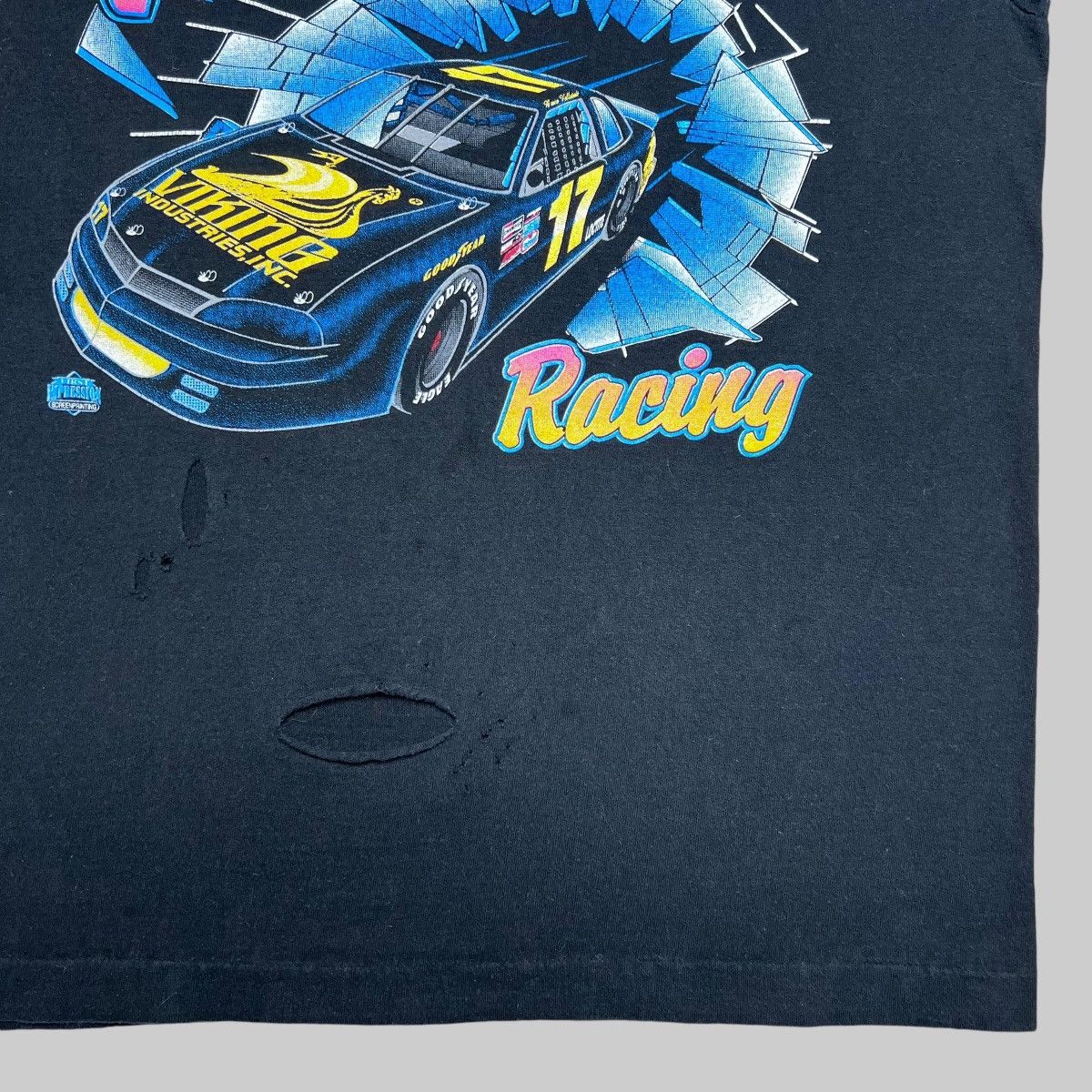 NASCAR × Vintage Vintage 1990s Bruce Vollstedt Racing Car Nascar Graphic Tee Size US L / EU 52-54 / 3 - 7 Thumbnail
