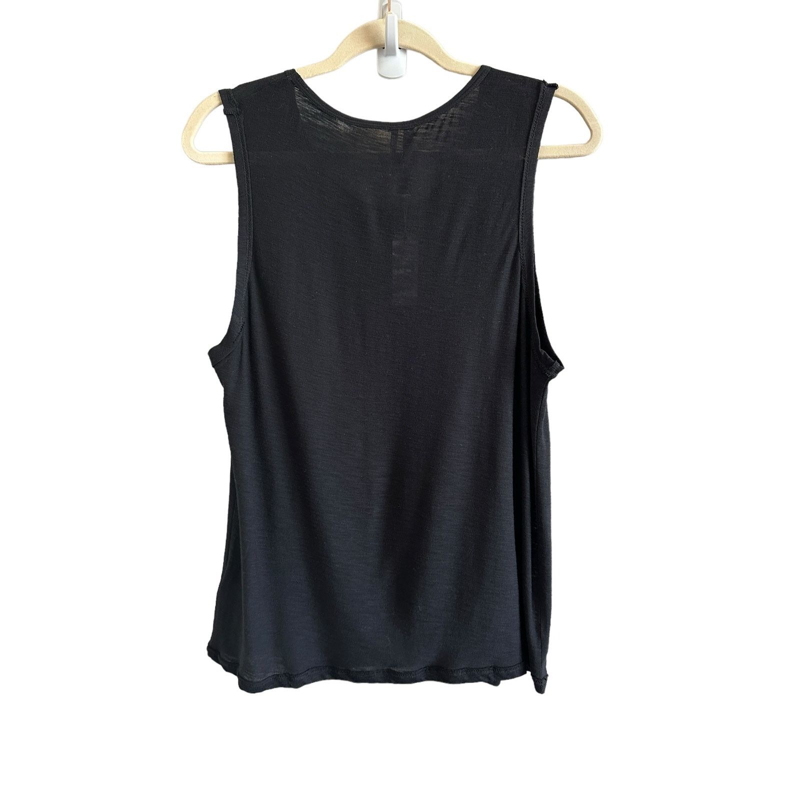 Comune Comune Small Malibu Black Scoop Neck Lightweight Tank Top Size S / US 4 / IT 40 - 8 Thumbnail