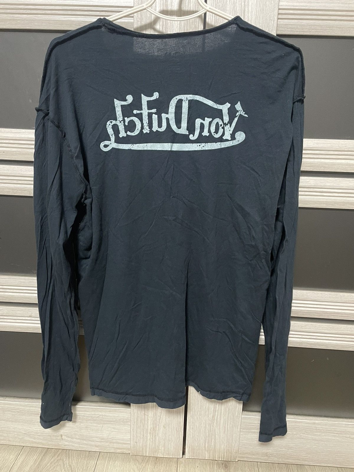 Von Dutch Y2K Vintage Von Dutch Longsleeve Reversed Logo Black Tee Size US XXL / EU 58 / 5 - 1 Thumbnail