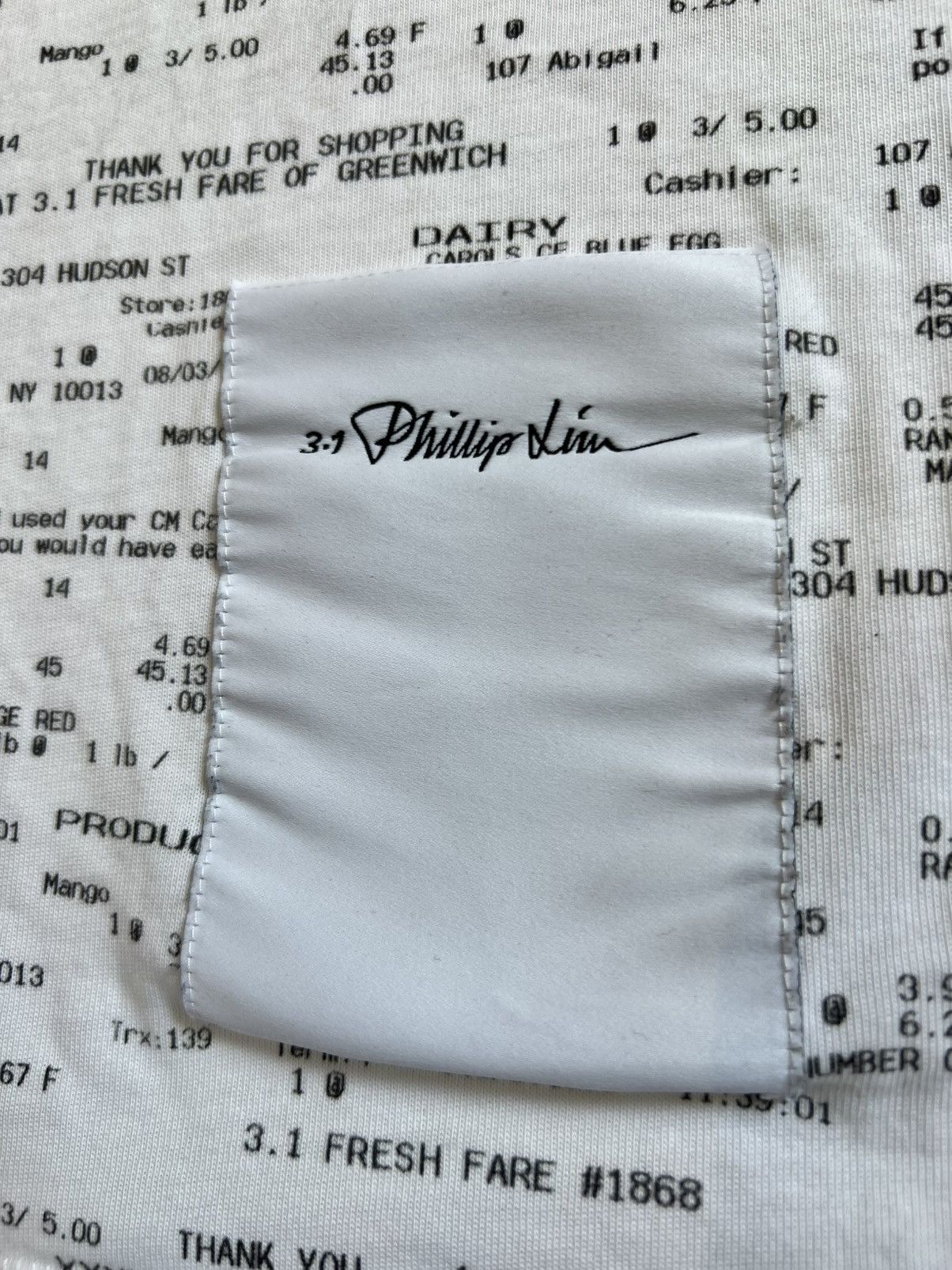 3.1 Phillip Lim Phillip Lim All Over Print Receipt Tee Size US XL / EU 56 / 4 - 4 Thumbnail