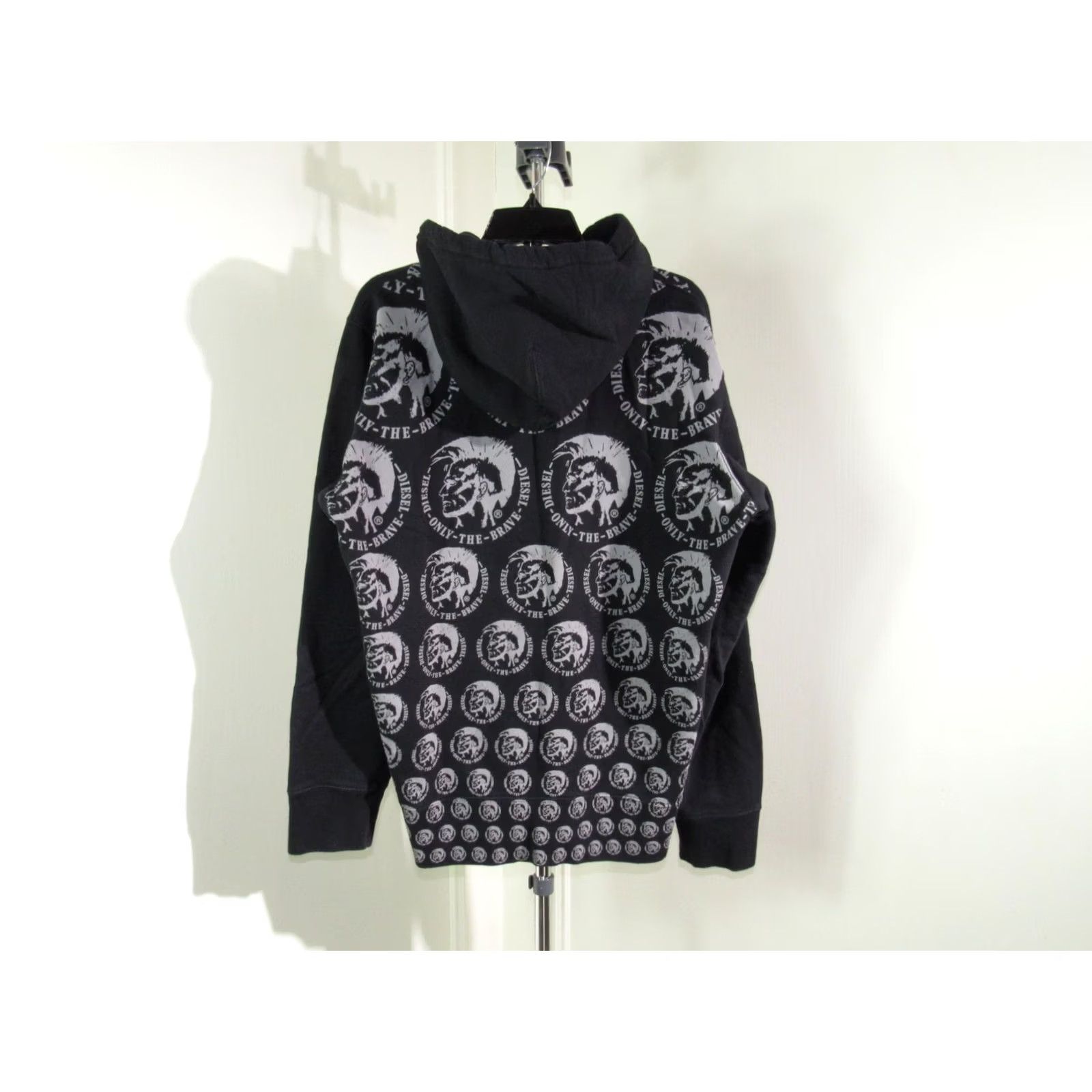 Diesel DIESEL Agnes Man "Only The Brave" Black Pullover Hoodie Sweatshirt Men's 2XL Hoodie Regular Mens Logo Black 2XL Size US XXL / EU 58 / 5 - 6 Thumbnail