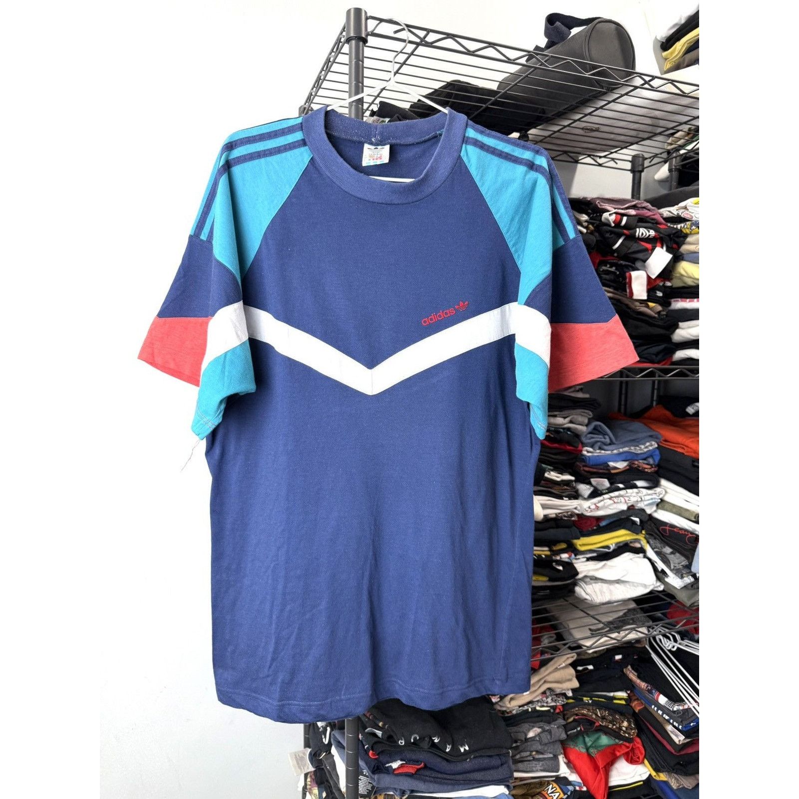 Adidas 80-90’s RARE! Vintage Adidas T Shirt Patch Work Size US L / EU 52-54 / 3 - 1 Thumbnail