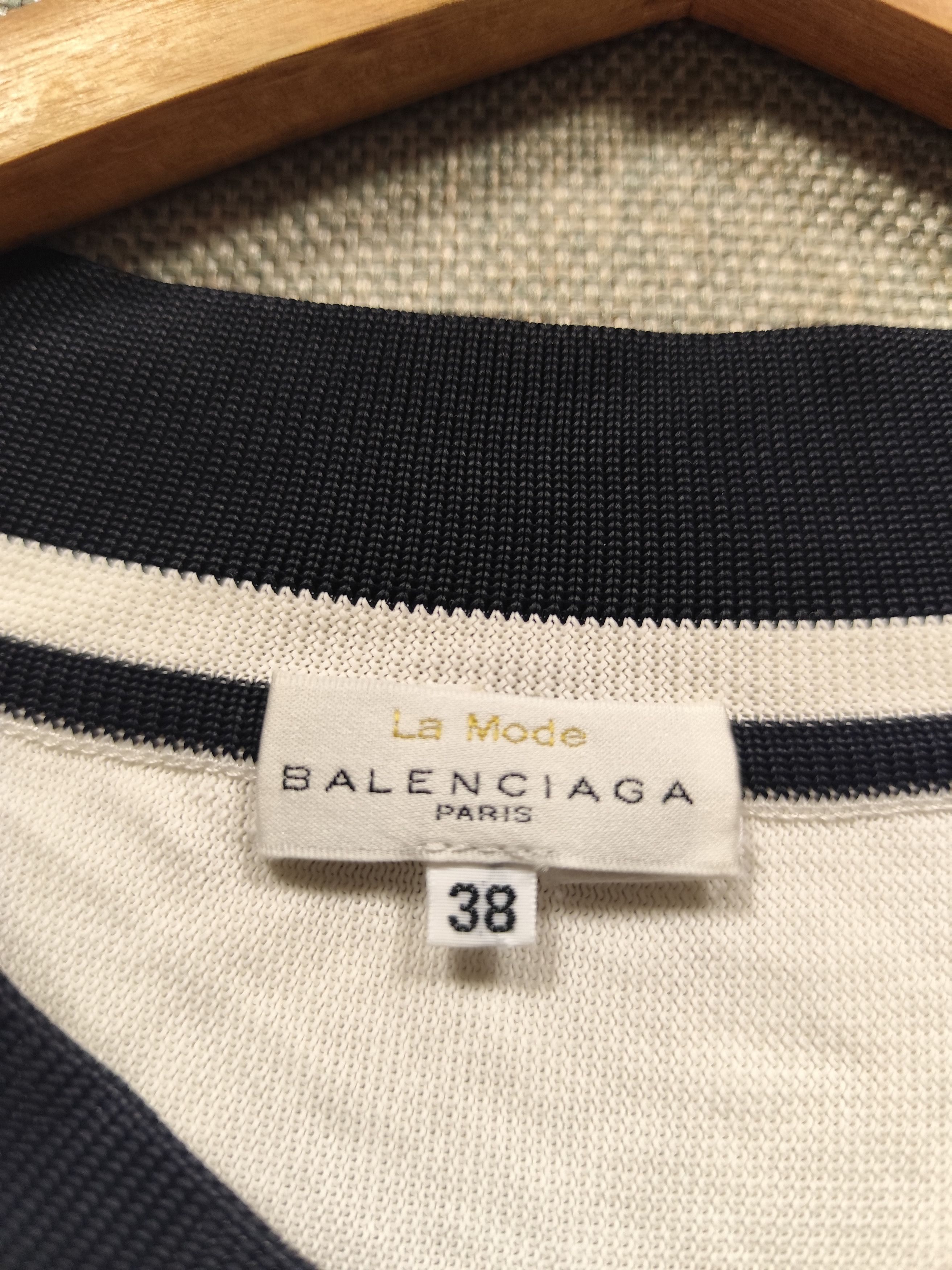 Balenciaga Vintage Balenciaga Paris "La Mode" V-Neck Knitwear Size S / US 4 / IT 40 - 5 Thumbnail