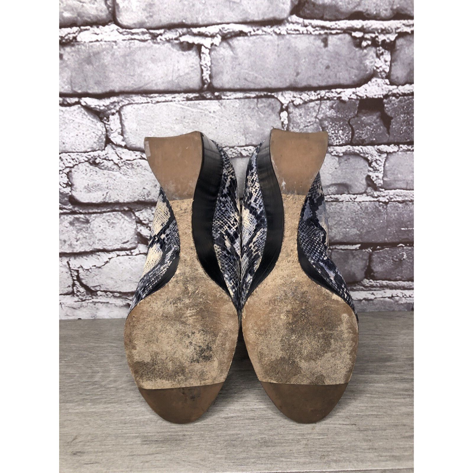 Lanvin LANVIN Ivory Blue Leather Snake Skin Pumps High Wedges Shoes Size US 9.5 / IT 39.5 - 11 Thumbnail
