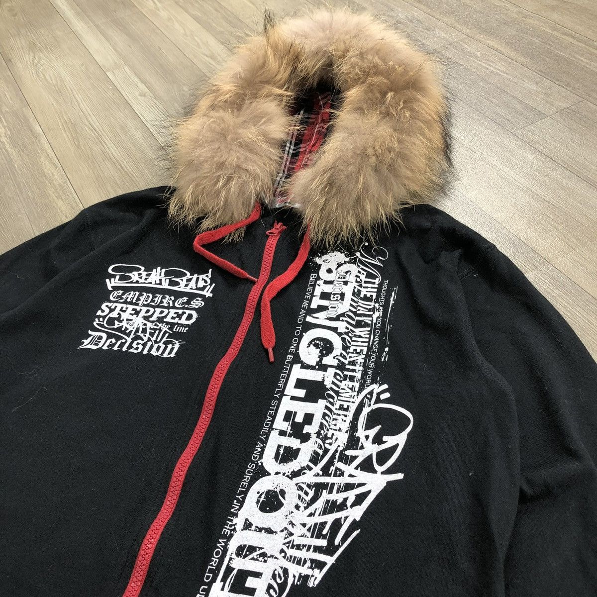 20471120 Y2K Grunge Doublefocus Ifsixwasnine Lgb Style Fur Zip Hoodie Size US S / EU 44-46 / 1 - 3 Thumbnail