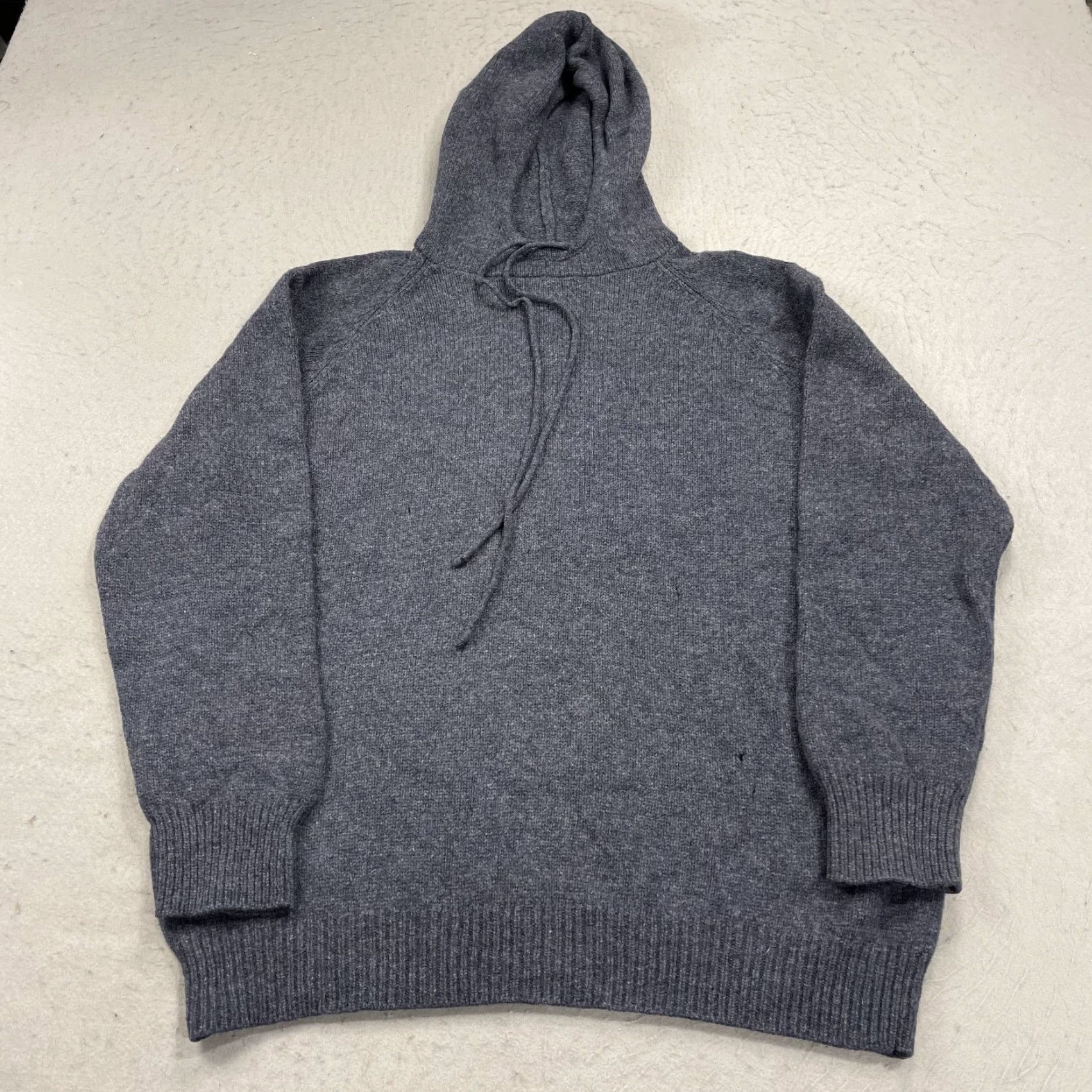 J.Crew VINTAGE J.CREW Hoodie Mens M Blue 100% Lambswool Knit Pullover Sweater Oarsman 90s Winter Fall Spring Mens Size US M / EU 48-50 / 2 - 2 Thumbnail
