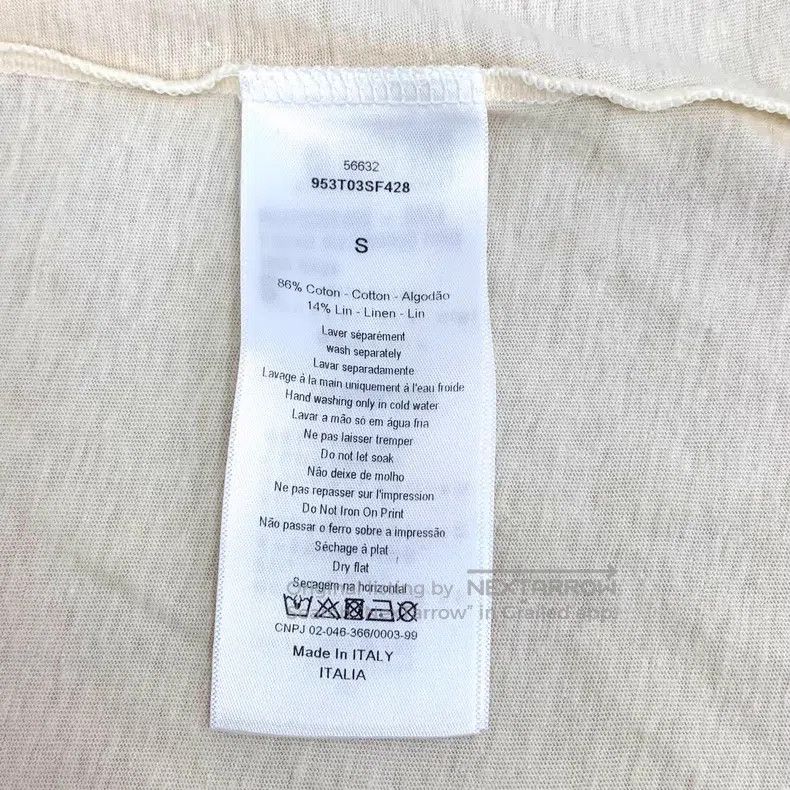 Dior Dior Beige logo letter pattern printed cotton round-neck s Size S / US 4 / IT 40 - 6 Thumbnail