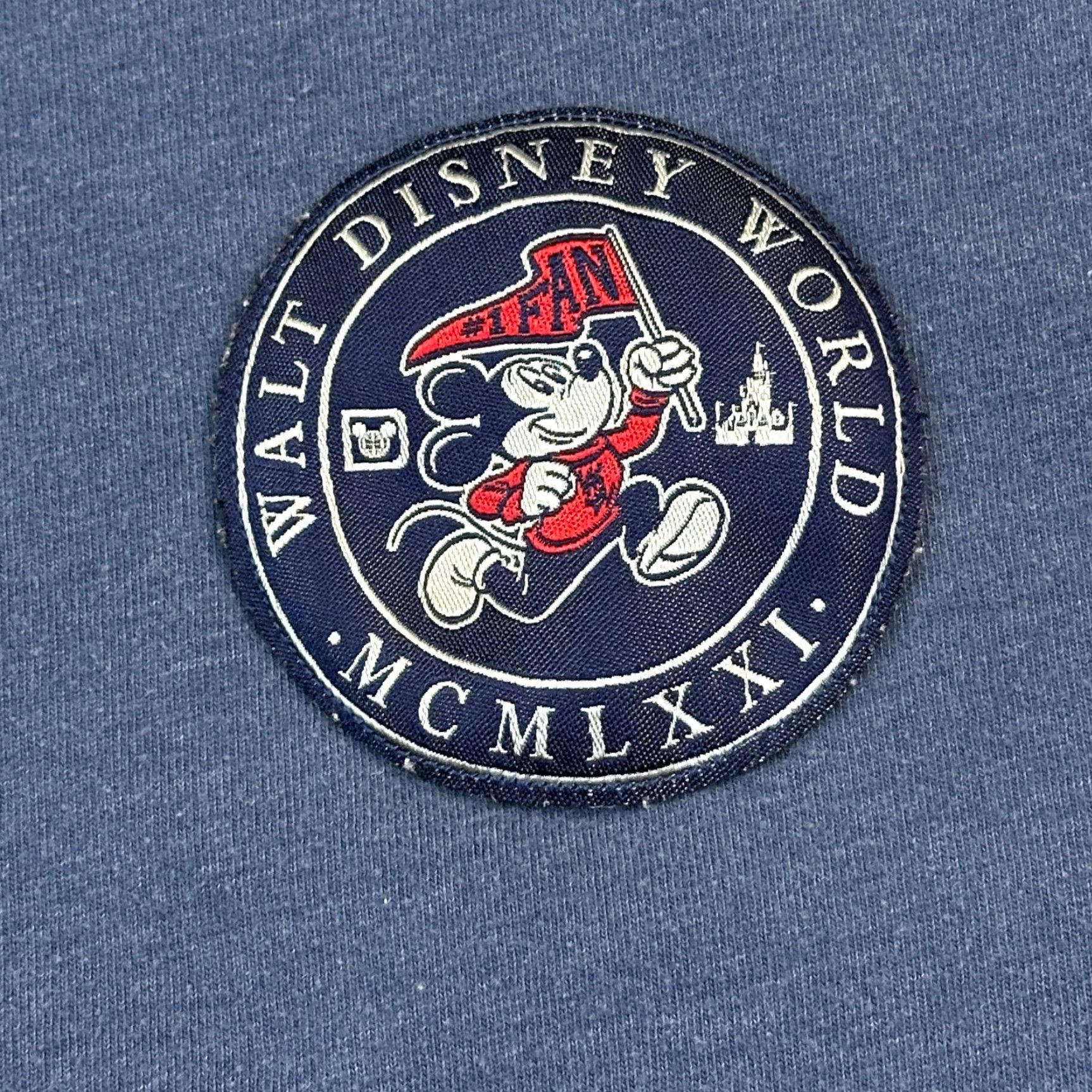 Disney Walt Disney World Shirt Mens 3XL Blue Disney Parks Mickey Patch WDW 1971 Logo Size US XXL / EU 58 / 5 - 4 Thumbnail