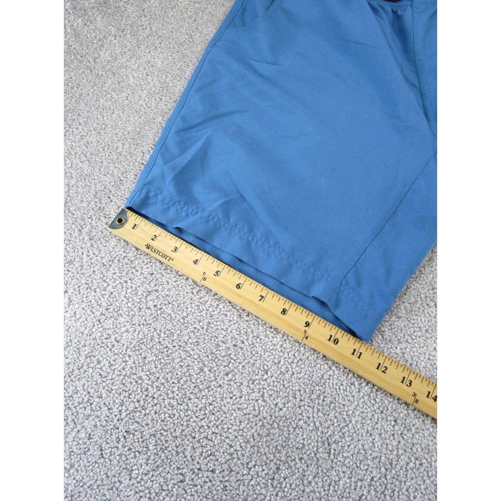 Prana prAna Shorts Mens Medium Athletic Blue Lightweight Linerless Gym Workout Stain on Inner Thigh - Preowned Outdoor Sports Logo Activewear Mens Size US 31 - 4 Thumbnail