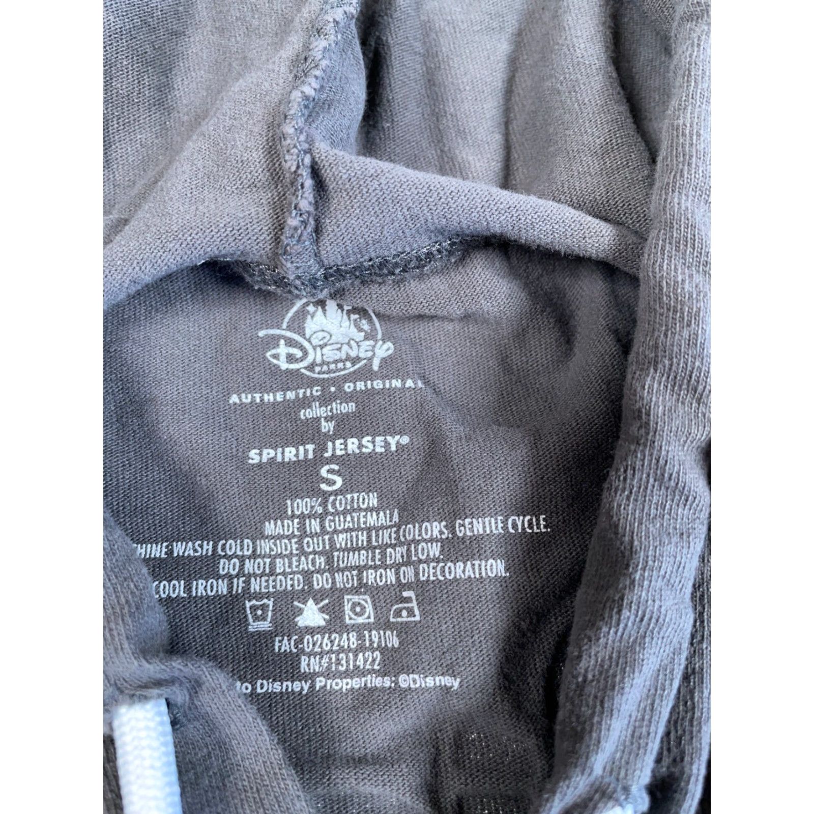 ESPIRIT Spirit Walt Disney World Hoodie Adult Small Dark Gray Graphic Print Pullover 90s Mens Size US S / EU 44-46 / 1 - 3 Thumbnail