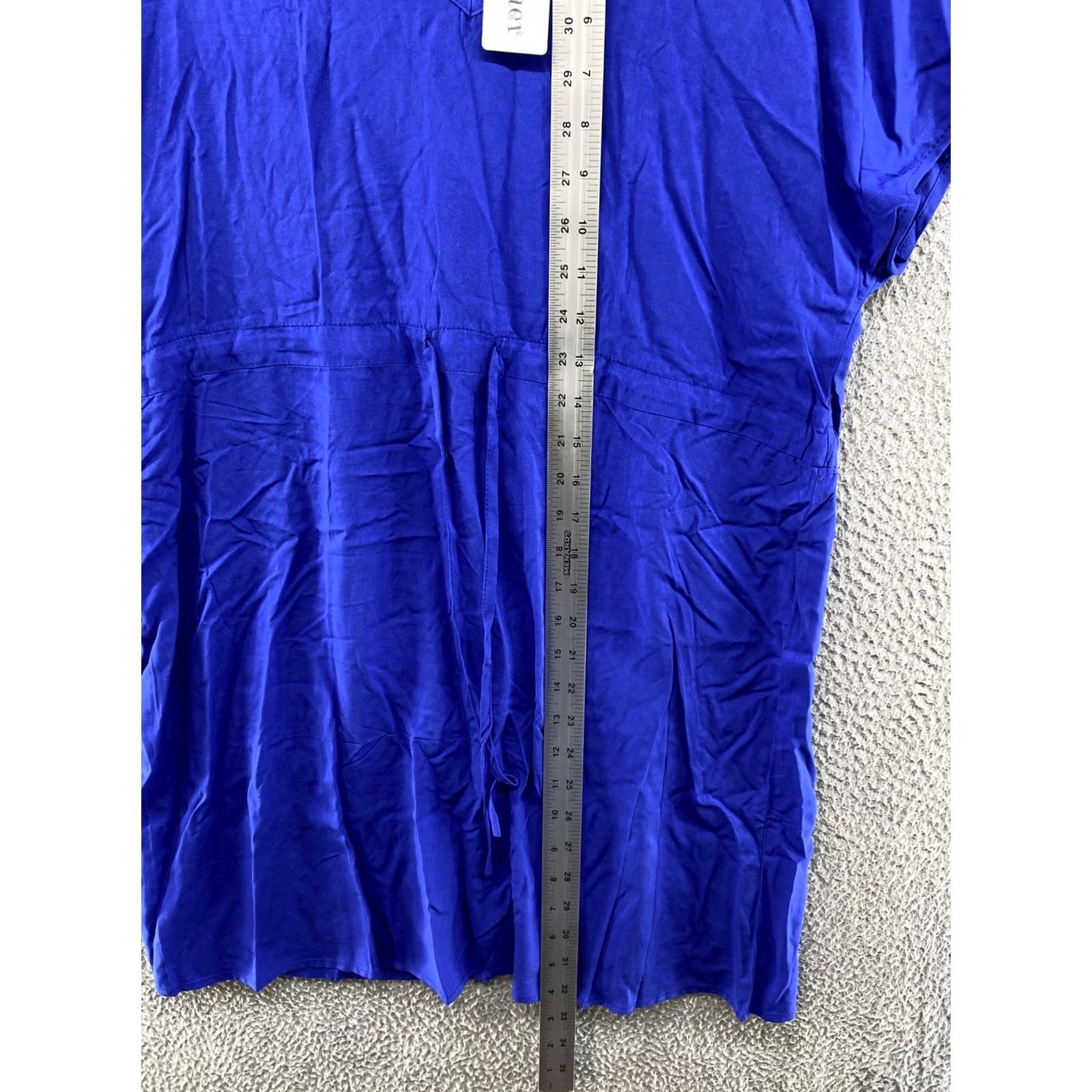 Vintage Ekouaer Women's V-Neck Loungewear Short Sleeve Dress Blue M NEW Size 32" / US 10 / IT 46 - 7 Thumbnail