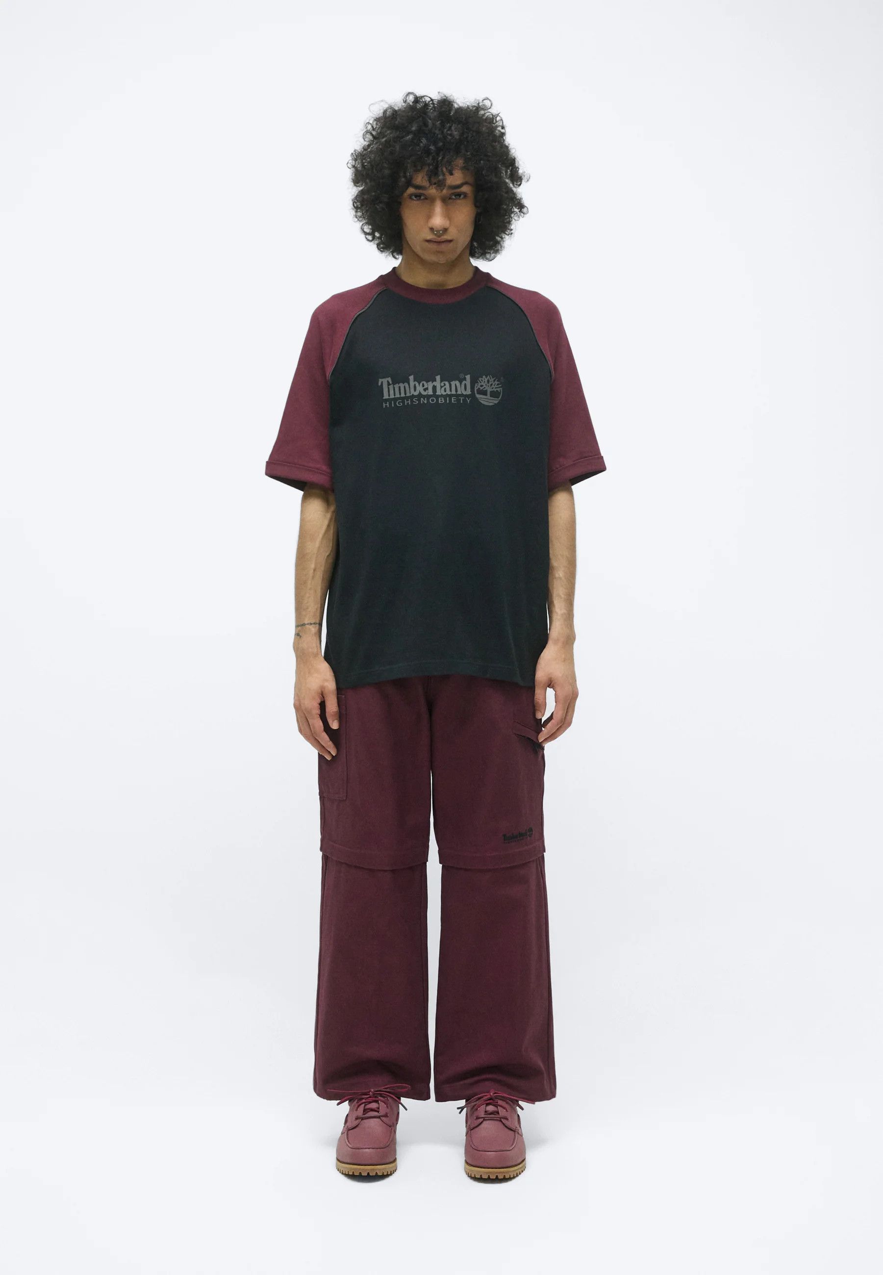 Timberland o1mle0426 Short Sleeve T-Shirt in Black/Burgundy Size US M / EU 48-50 / 2 - 1 Thumbnail